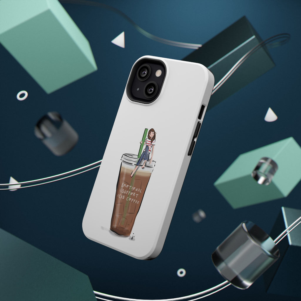 Iced Coffee & Me Phone Case — Cute Illustration 'Emotional Support Iced Coffee' Impact-Resistant Case