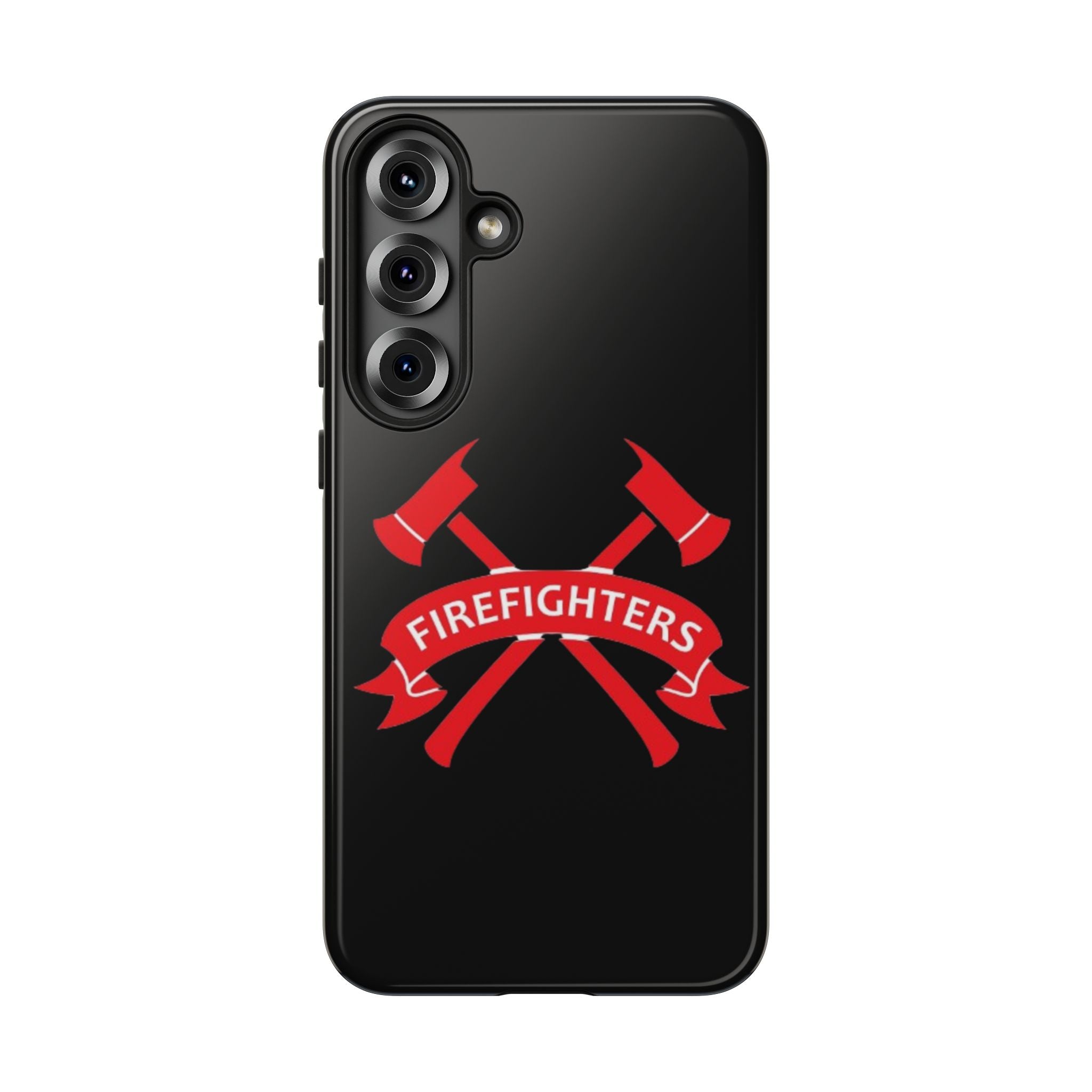 Firefighters Tough Phone Case — Red Crossed Axes Design