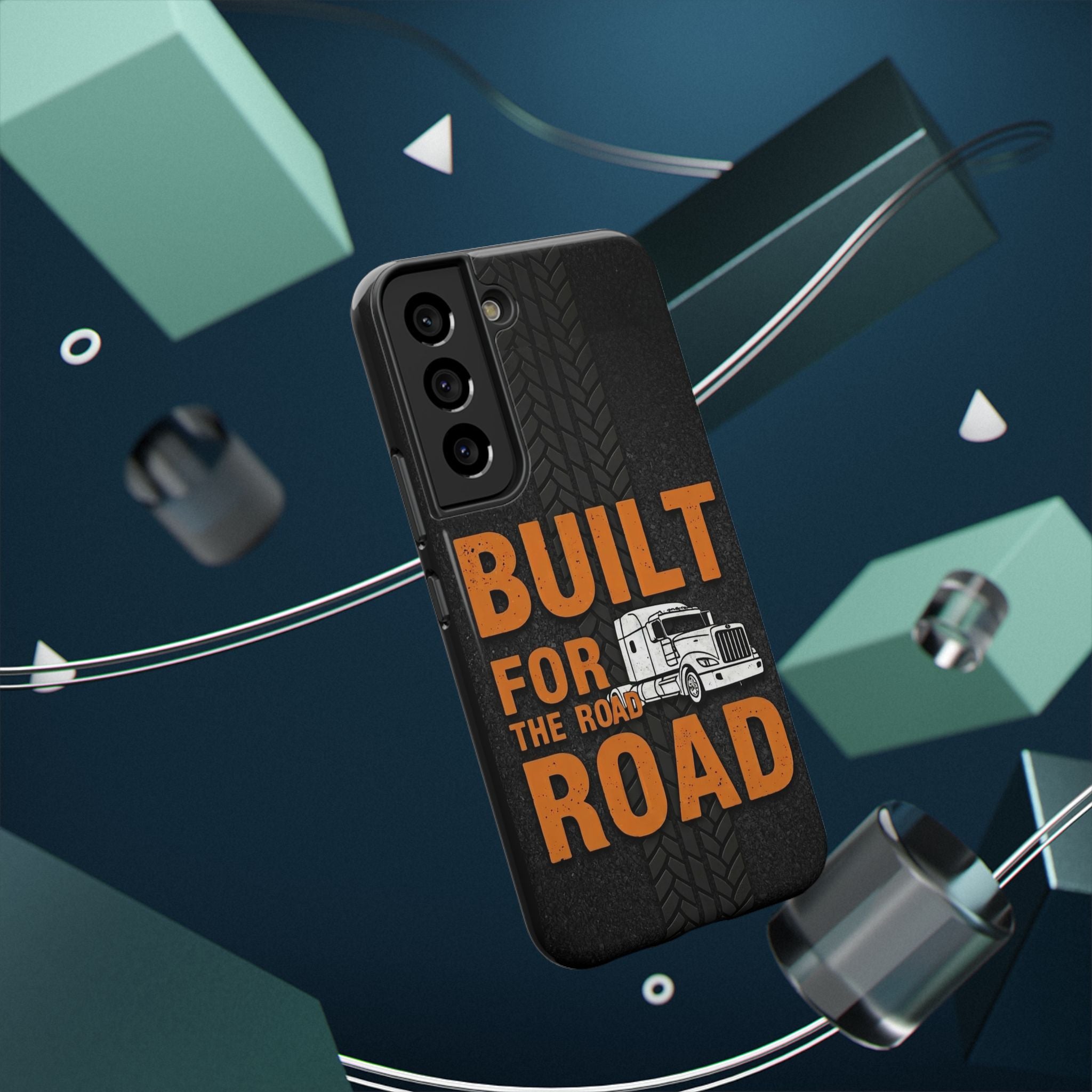 Phone Case — "Built for the Road" Truck Tire-Track Impact-Resistant Case