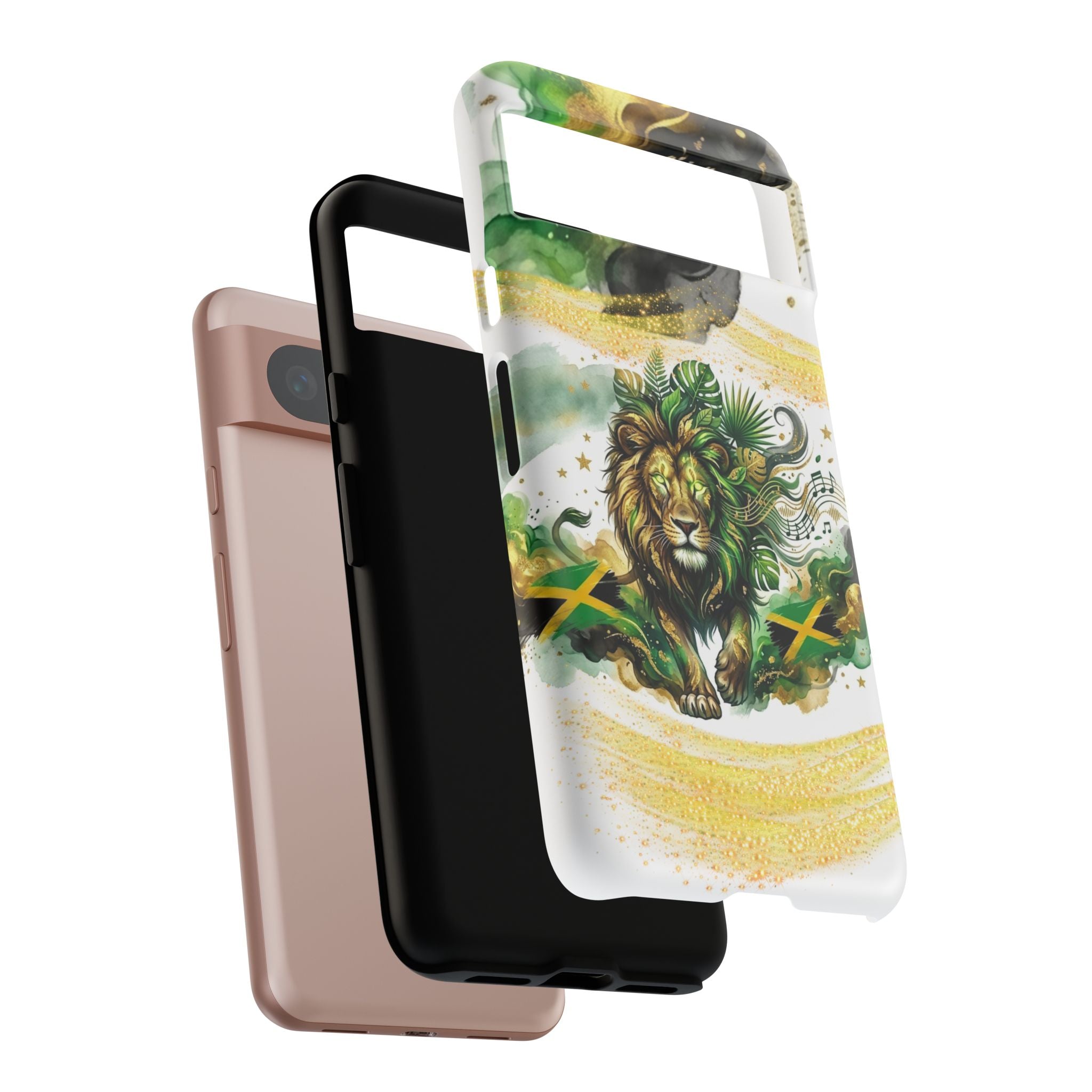 Reggae Lion Phone Case — Jamaican Flag Rasta Art Tough Phone Cover