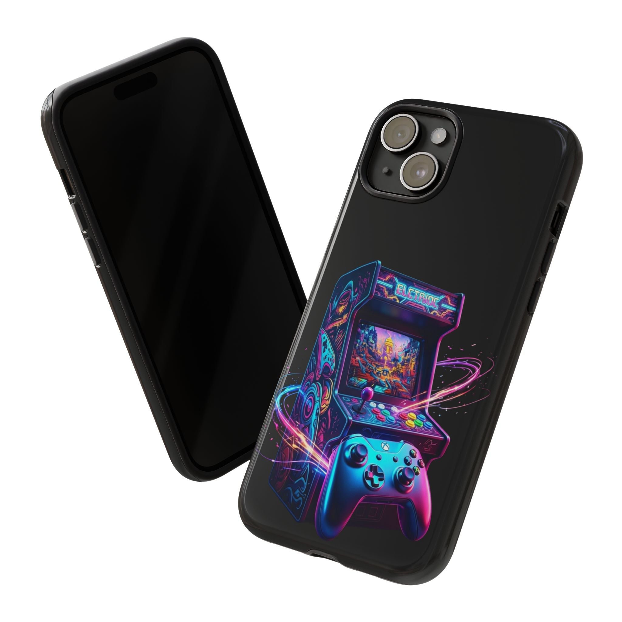 Retro Arcade Phone Case — Neon Gaming Controller Design