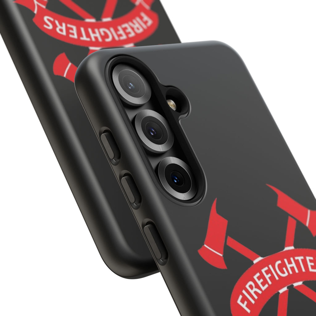 Firefighters Tough Phone Case — Red Crossed Axes Design
