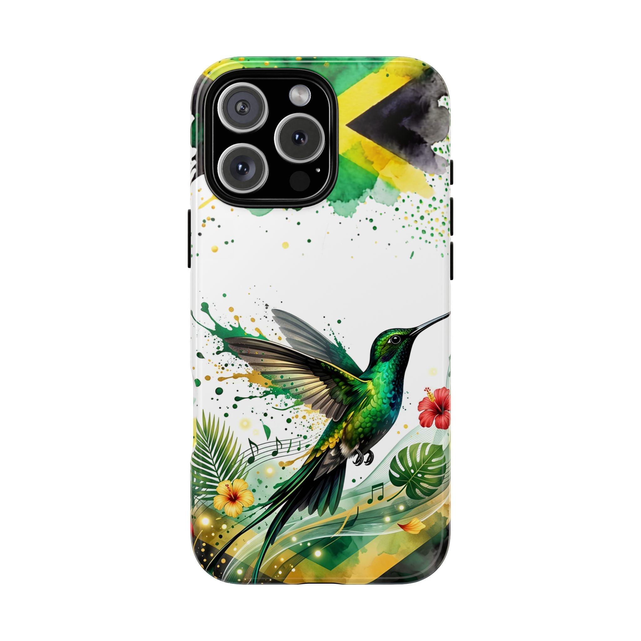 Hummingbird Jamaica Tough Phone Case – Tropical Floral Protective Cover