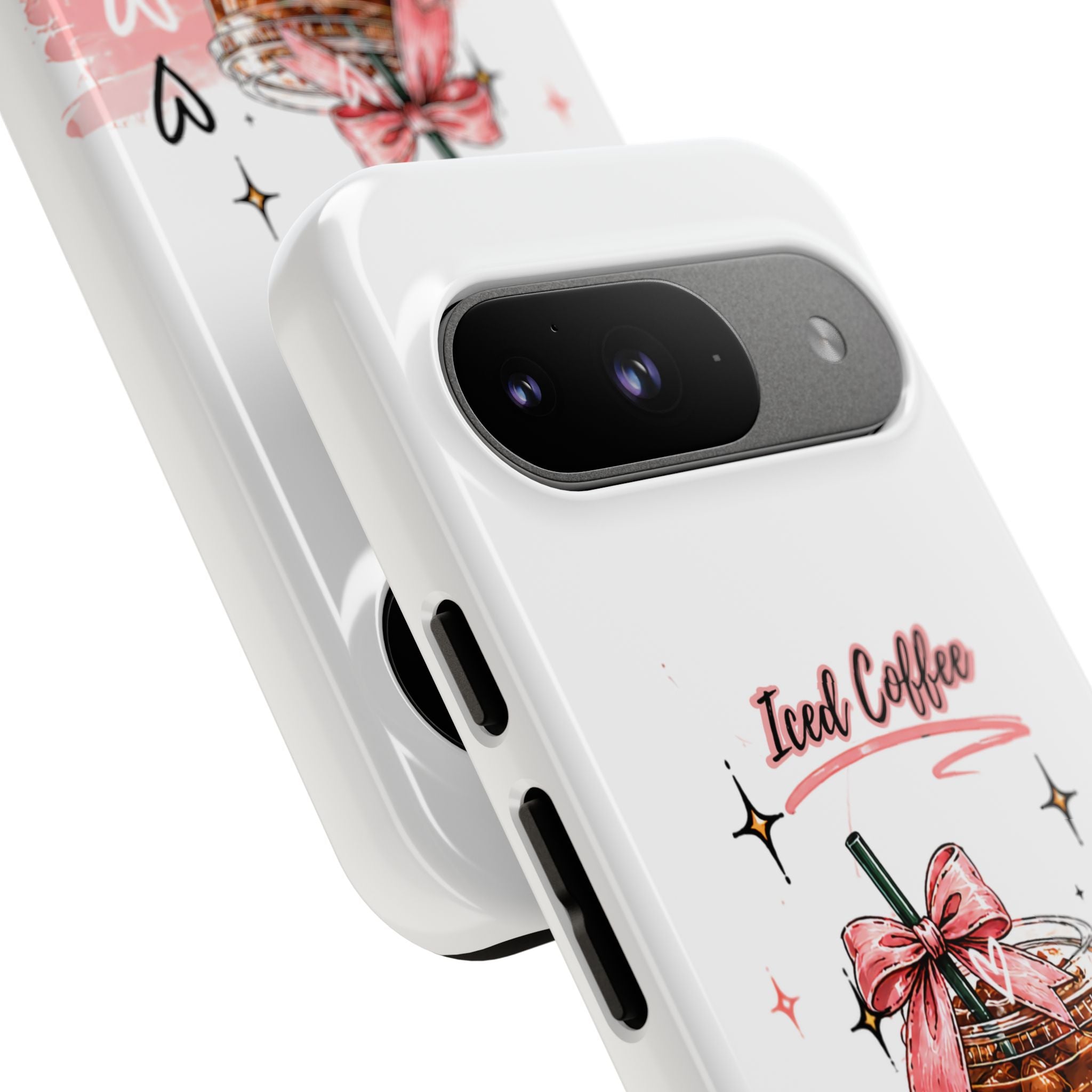 Iced Coffee Phone Case – Cute Pink Boba Design ("Iced coffee is my person")