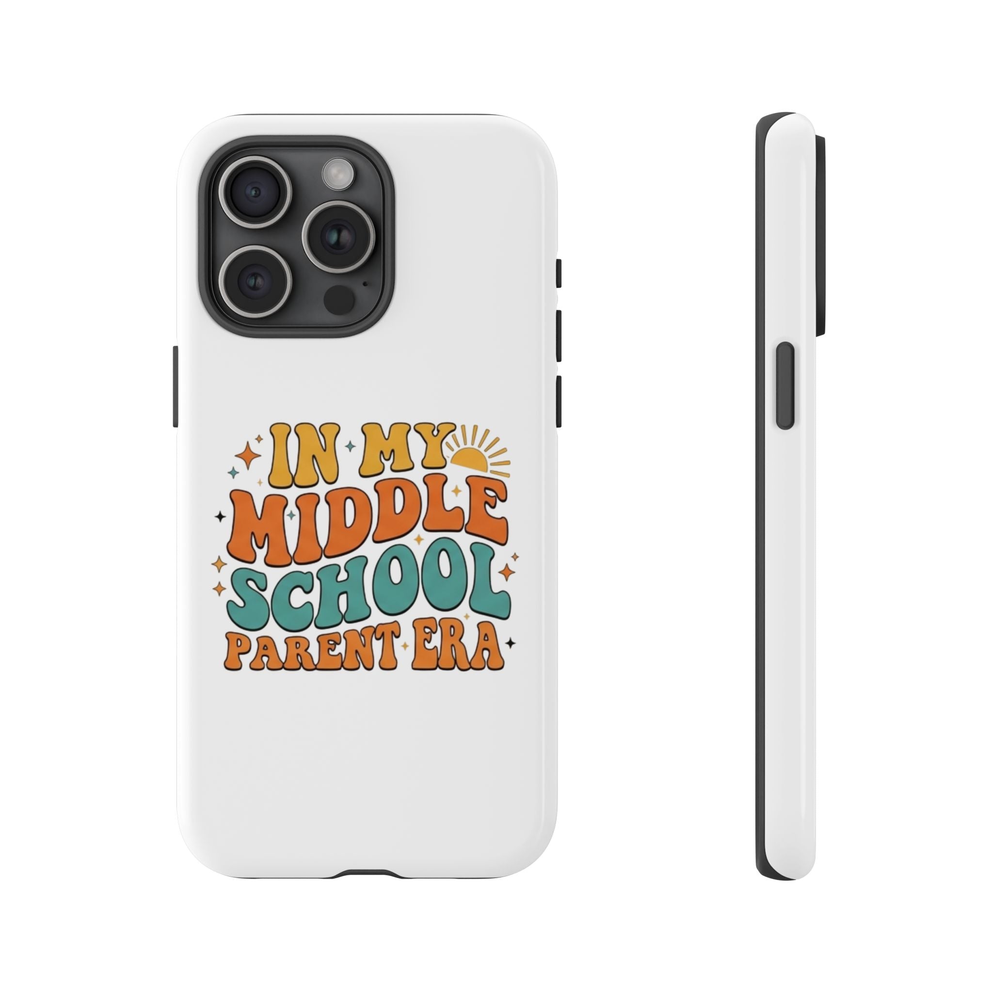 Middle School Parent Phone Case — "In My Middle School Parent Era" Retro Design