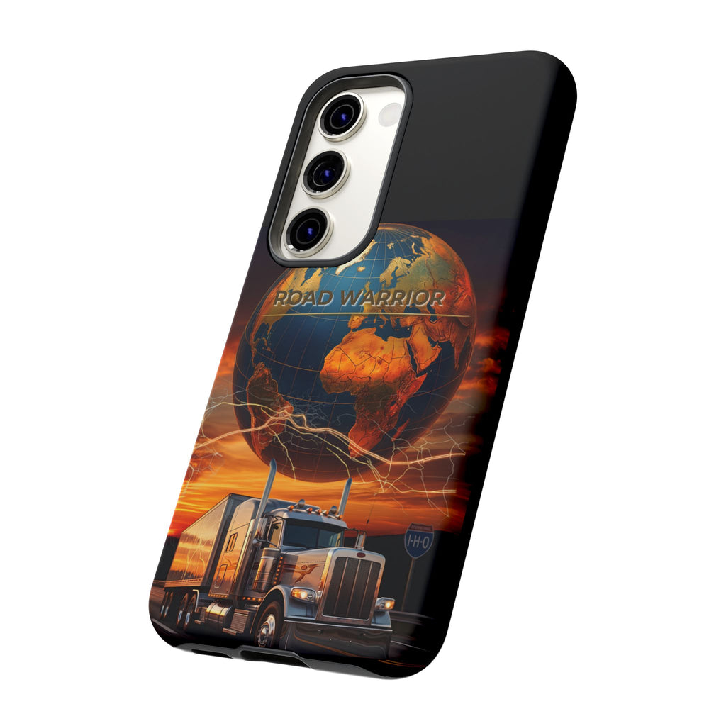 Truck Driver Phone Case — 'Global Road Warrior' Semi Truck Globe Tough Phone Cover