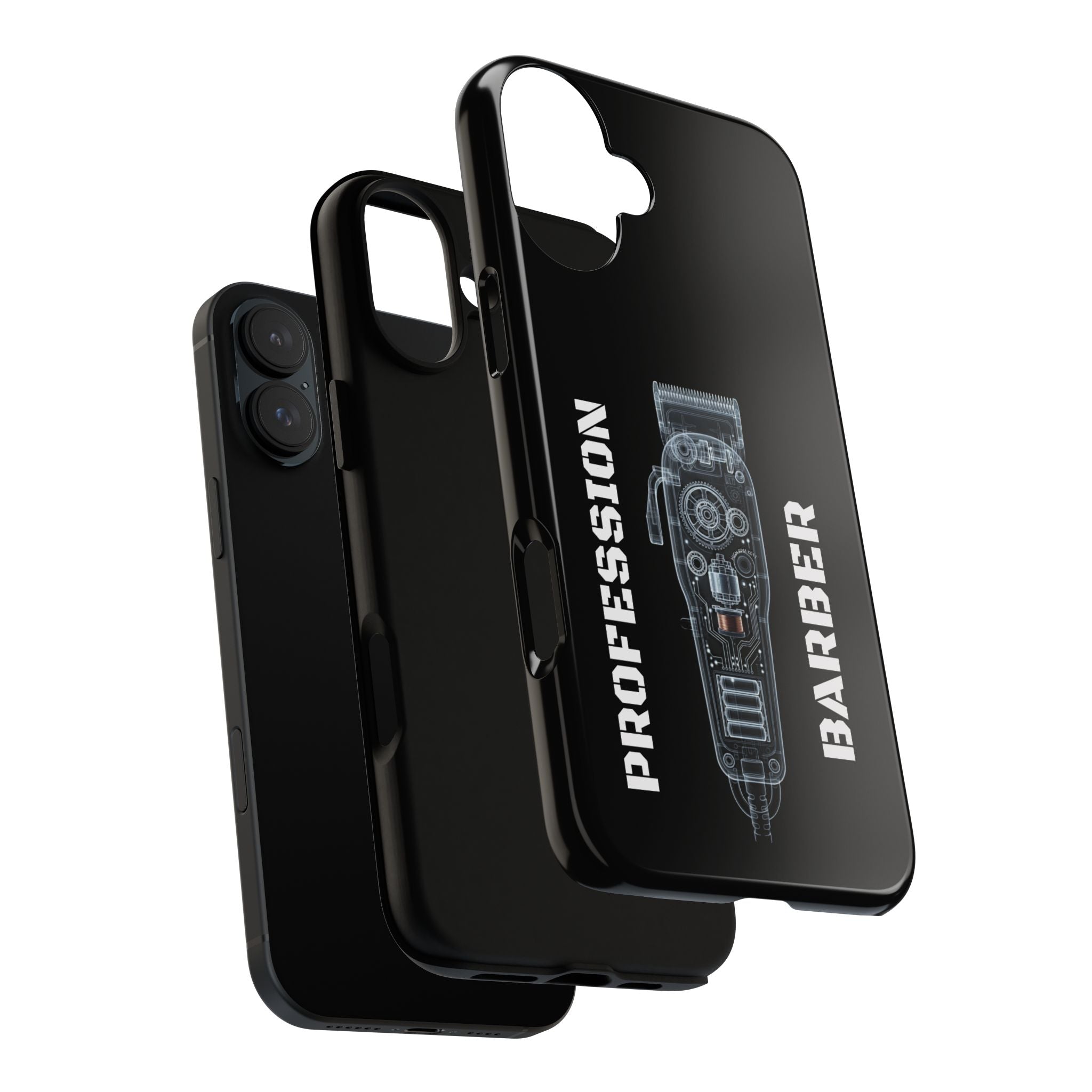 Barber Clip Cord X‑Ray Tough Phone Case – Professional Barber Gift
