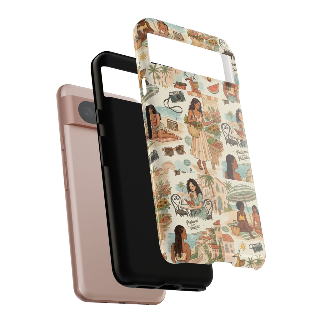 Tropical Vacation Phone Case — Vintage Beach Women Pattern