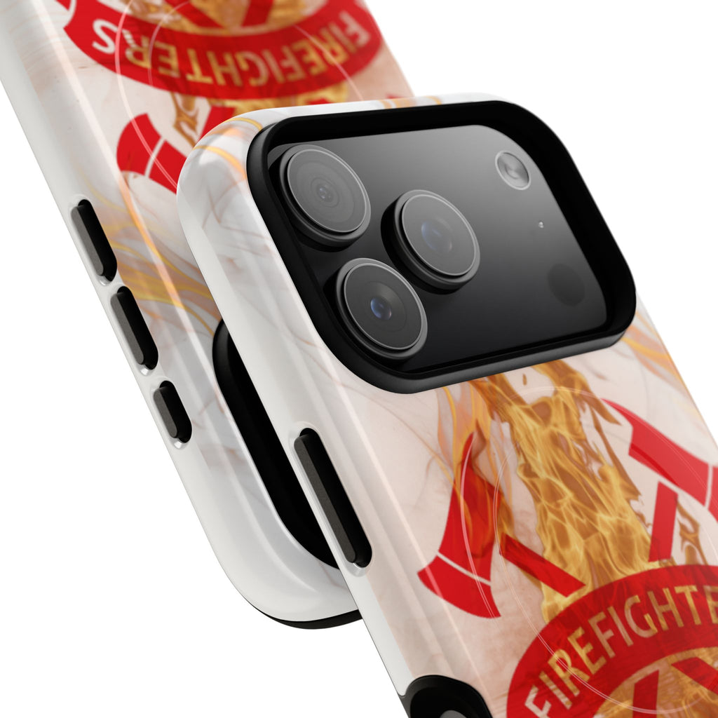Firefighter Emblem Tough Magnetic Phone Case — Flame Design