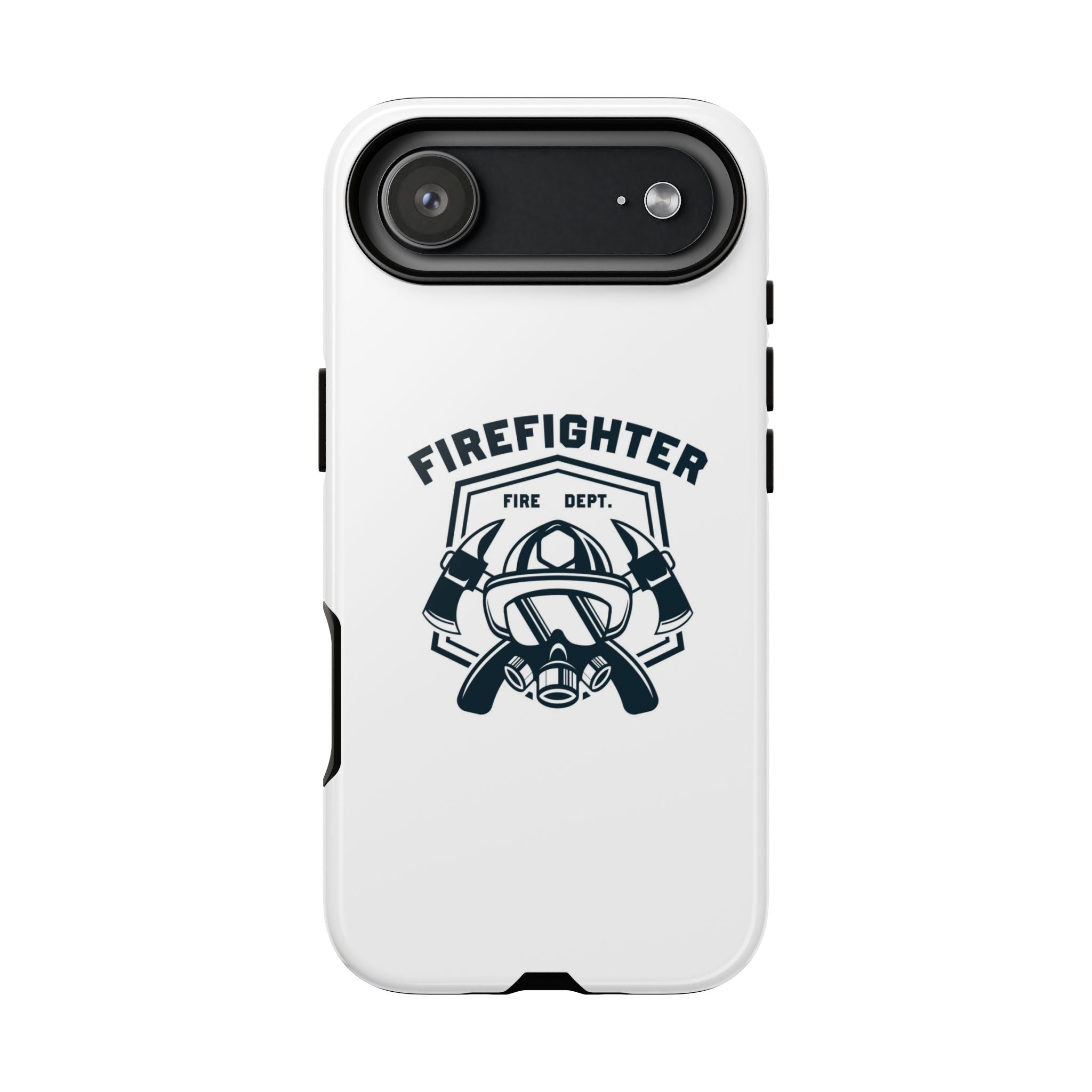 Firefighter Tough Phone Case — Fire Dept Helmet & Axes Protective Cover