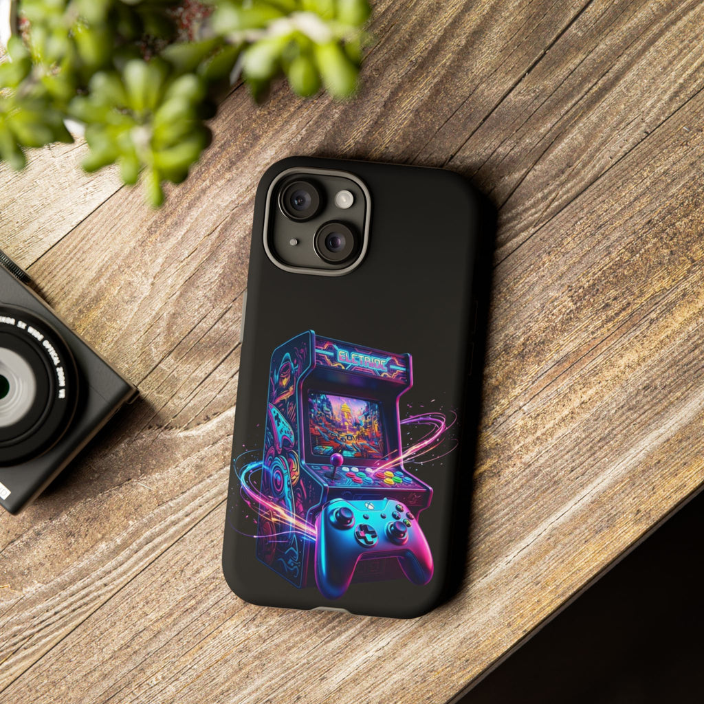Retro Arcade Phone Case — Neon Gaming Controller Design