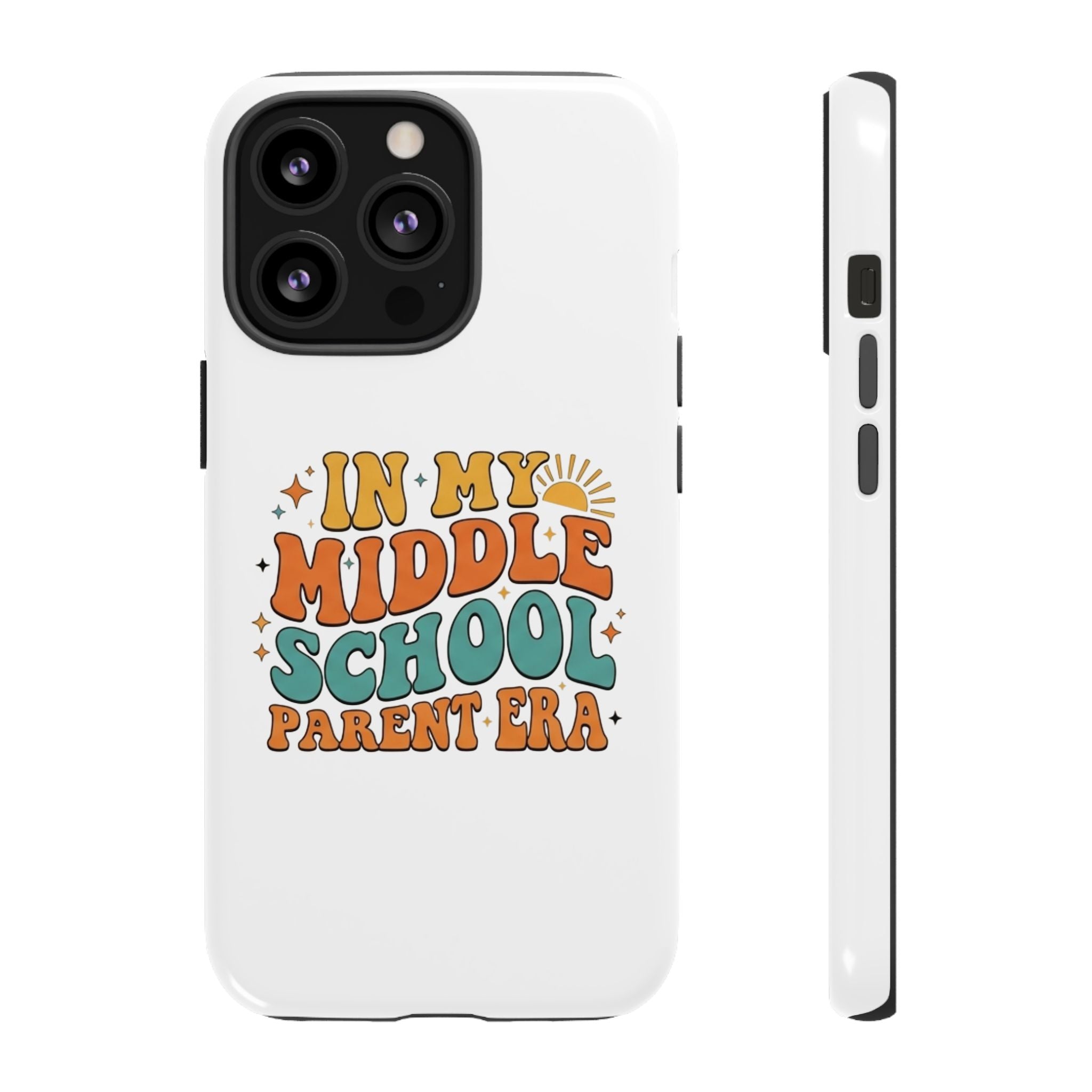 Middle School Parent Phone Case — "In My Middle School Parent Era" Retro Design