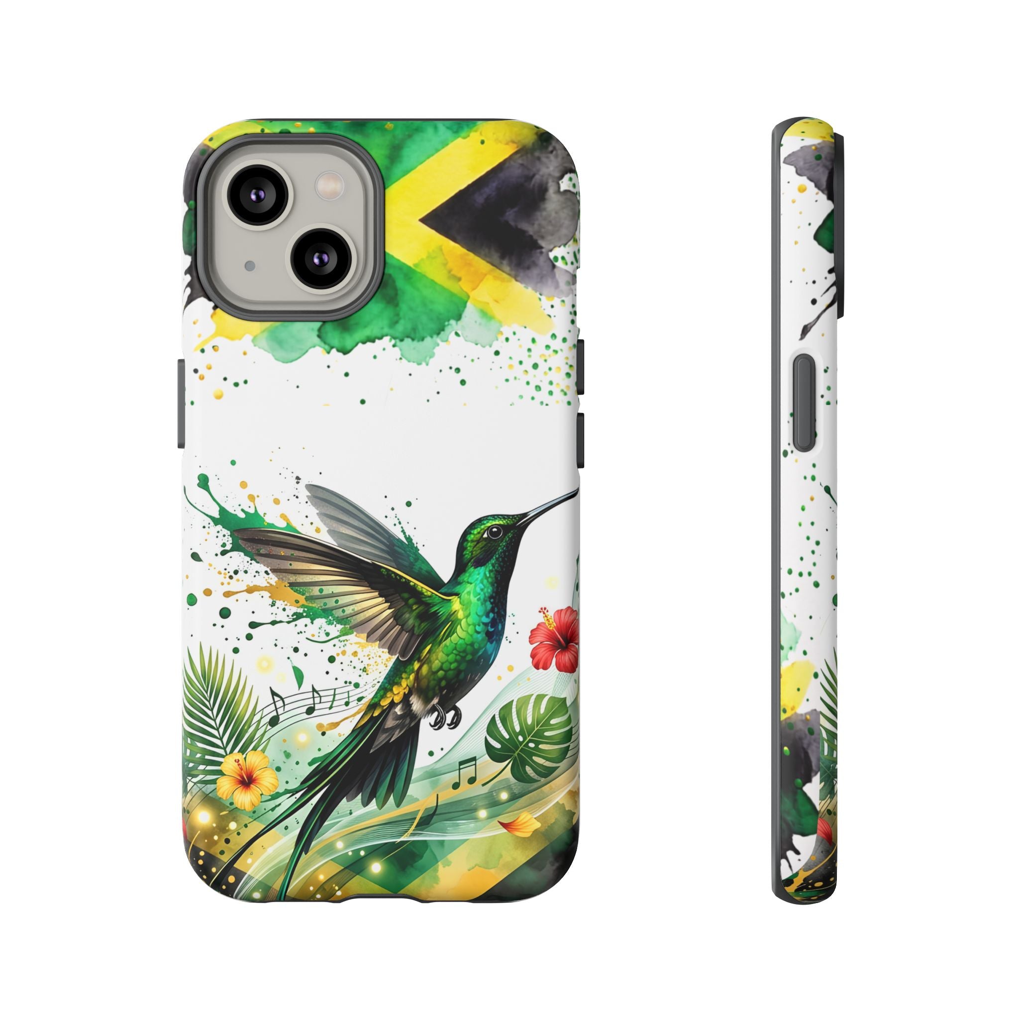 Hummingbird Jamaica Tough Phone Case – Tropical Floral Protective Cover