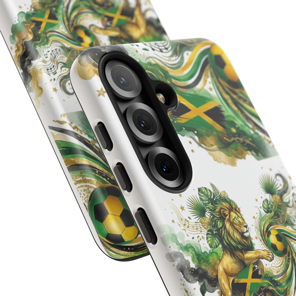 Jamaica Lion Phone Case — Jamaican Flag Rasta Protective Tough Case