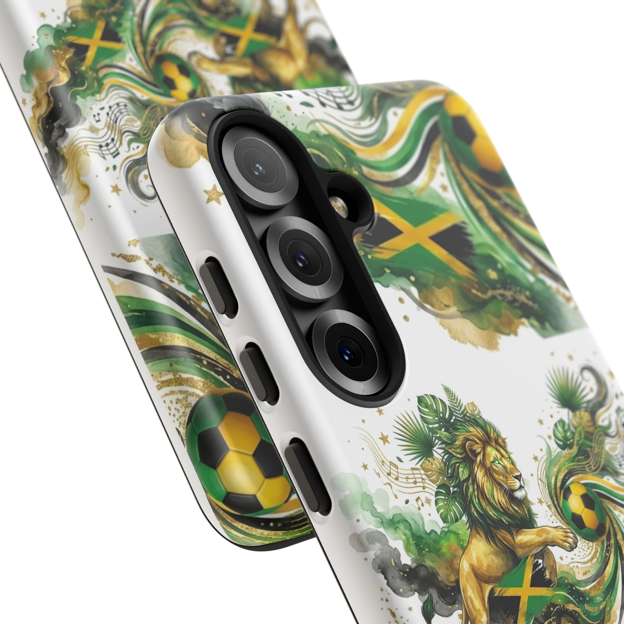 Jamaica Lion Phone Case — Jamaican Flag Rasta Protective Tough Case