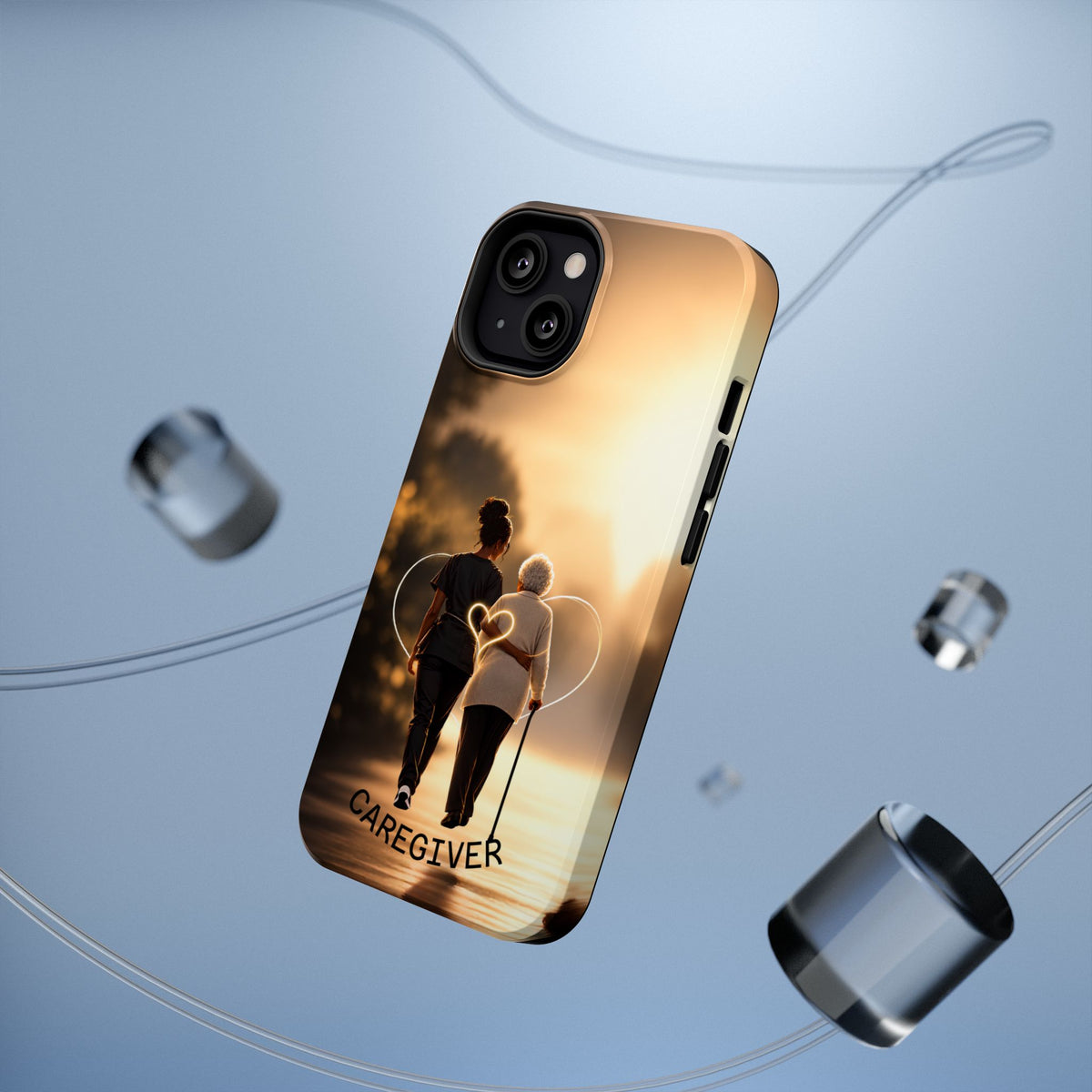 Caregiver Phone Case — Impact-Resistant Protective Case with Heart Design