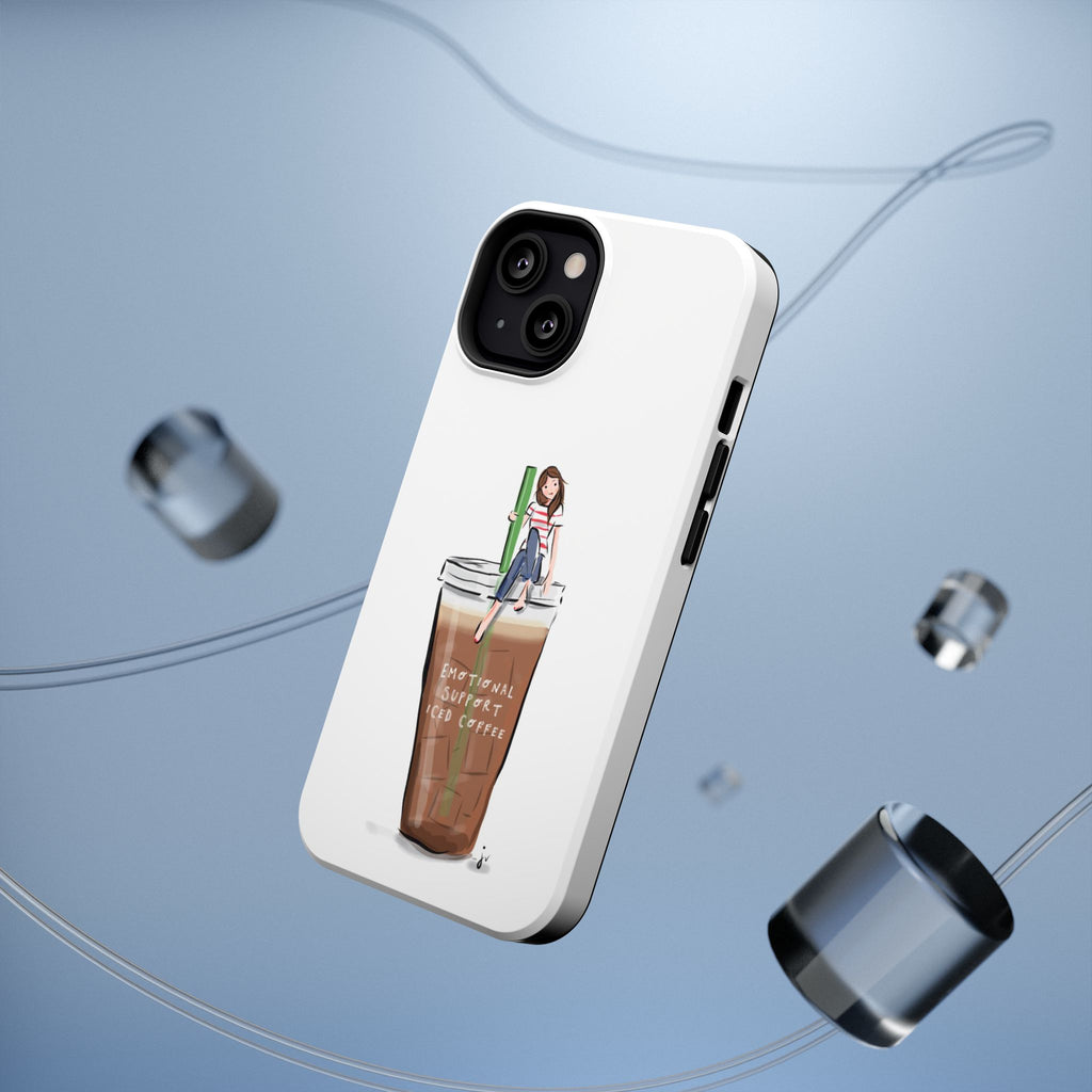 Iced Coffee & Me Phone Case — Cute Illustration 'Emotional Support Iced Coffee' Impact-Resistant Case