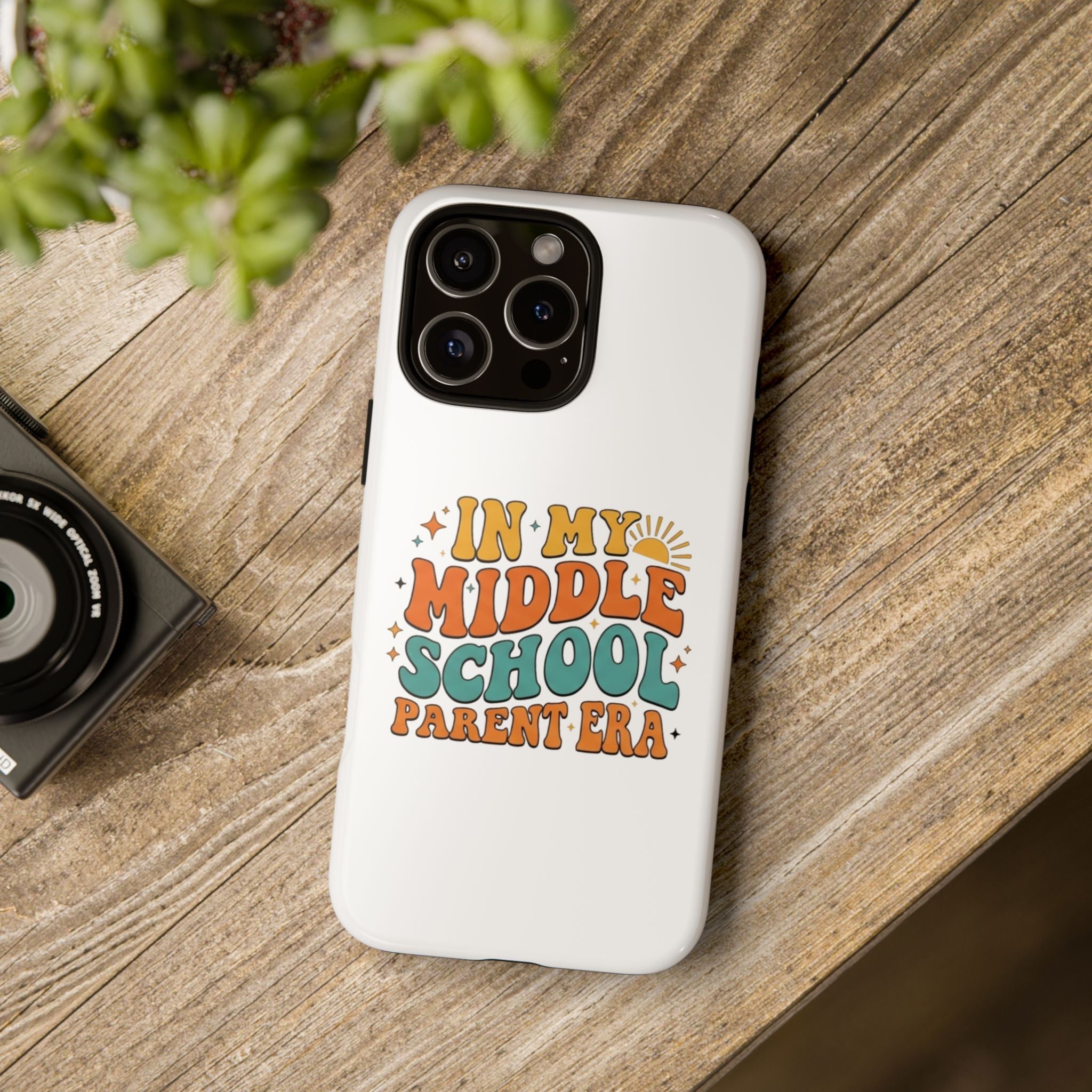Middle School Parent Phone Case — "In My Middle School Parent Era" Retro Design