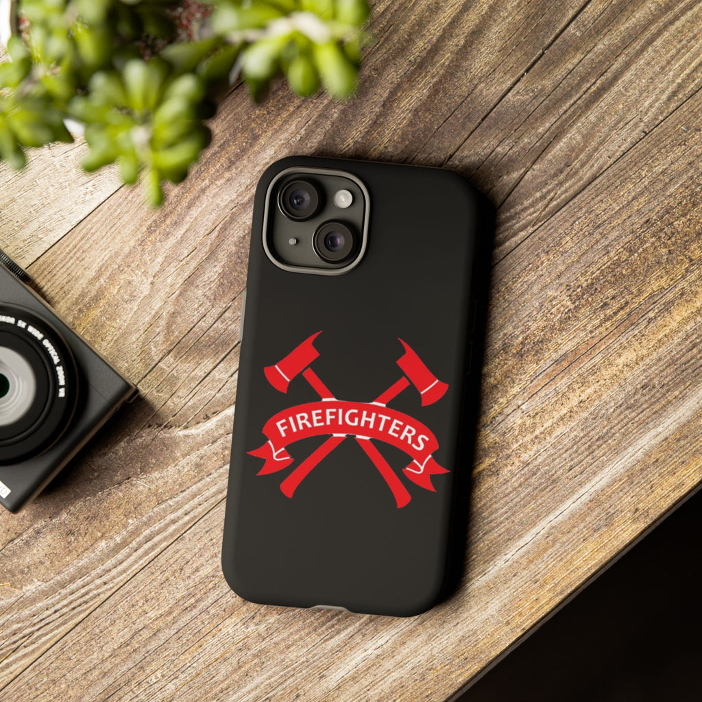 Firefighters Tough Phone Case — Red Crossed Axes Design
