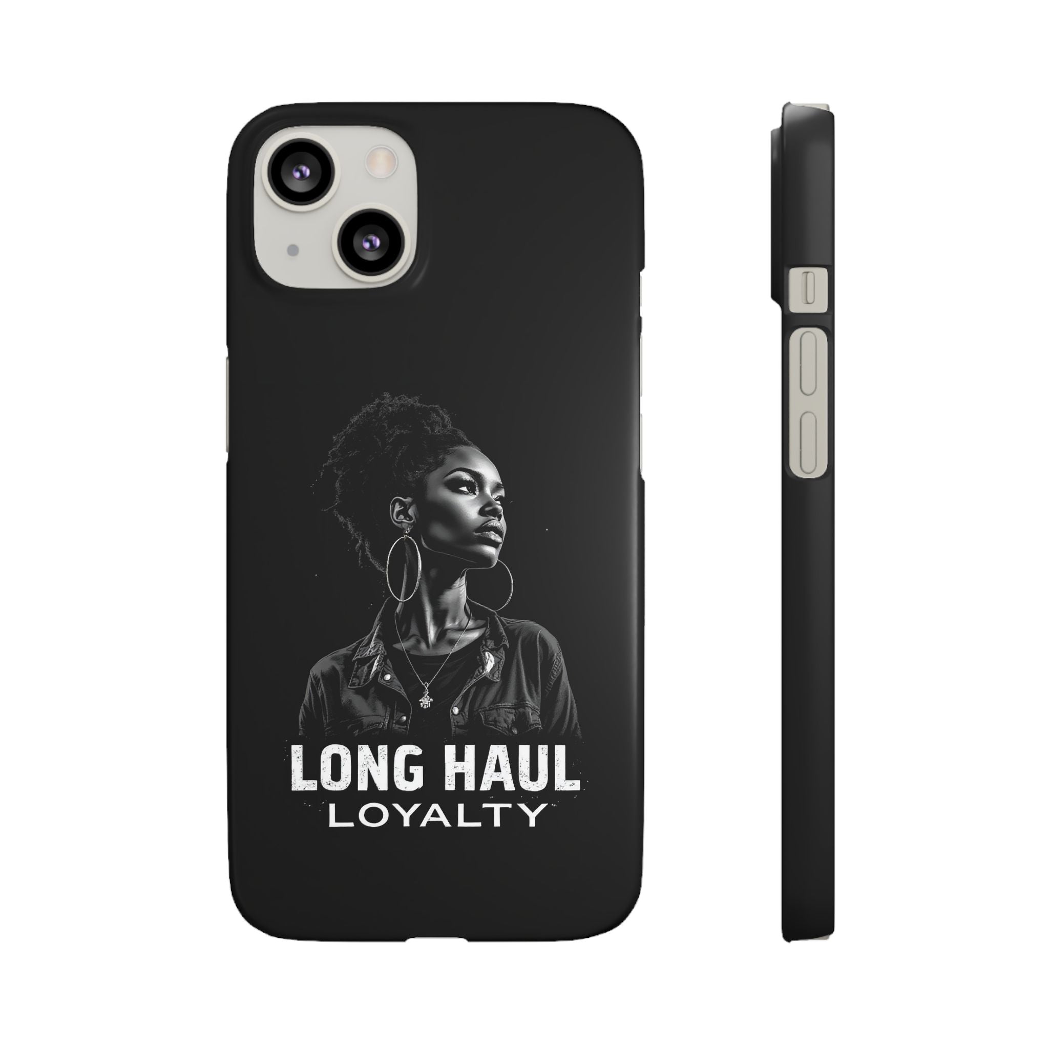 Phone Case — "Long Haul Loyalty" Black Portrait Snap Case