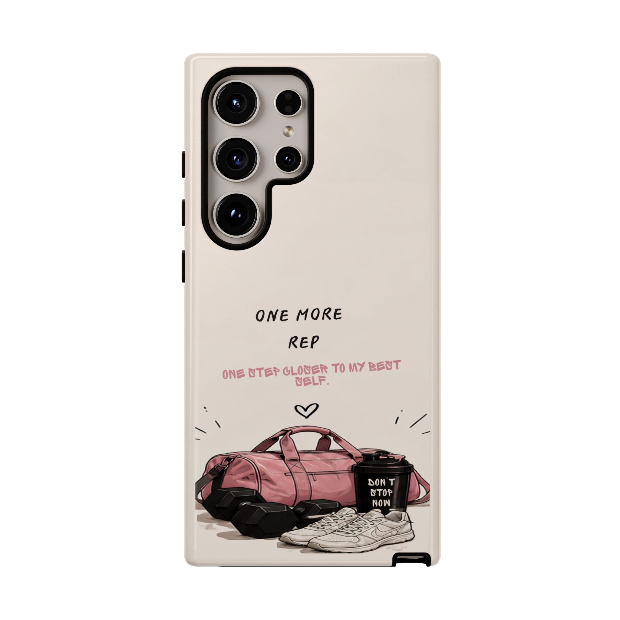 Gym Phone Case — "One More Rep" Workout Duffle & Sneakers Protective Case