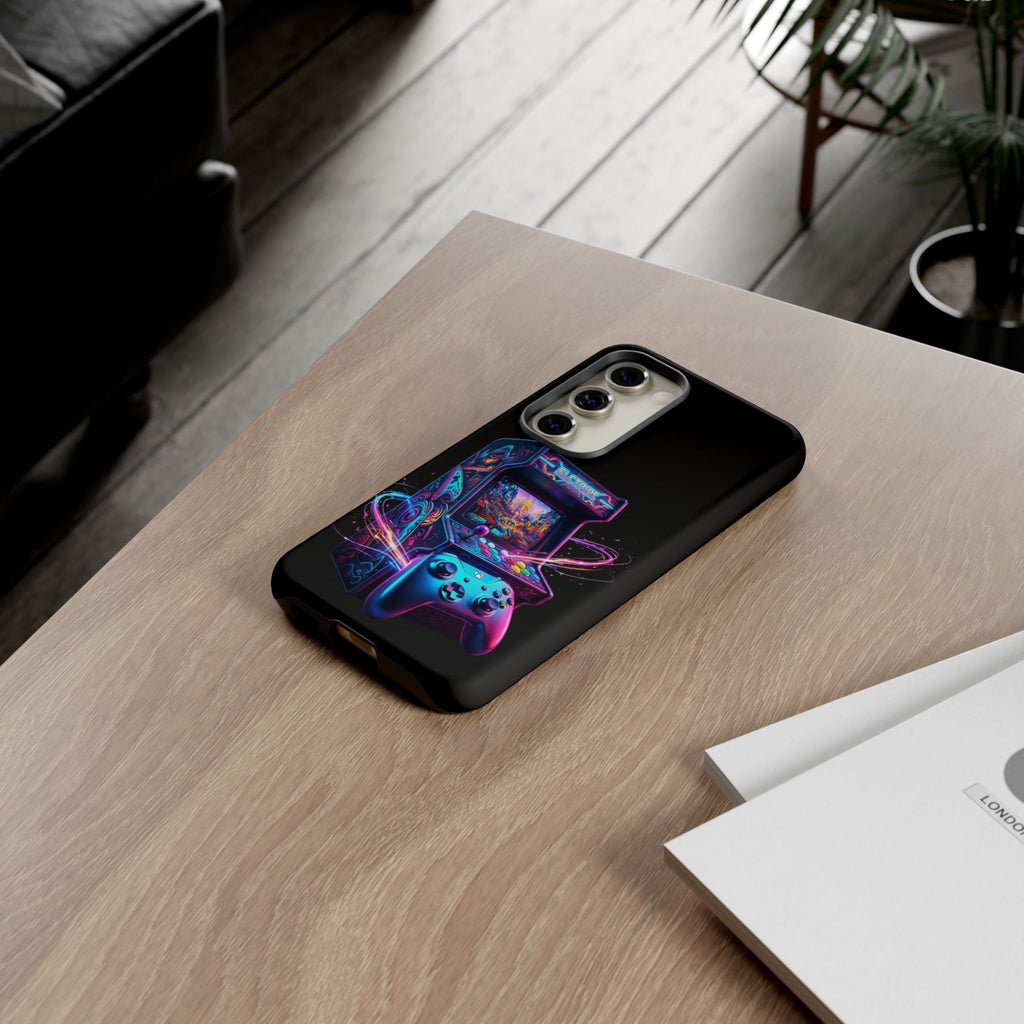 Retro Arcade Phone Case — Neon Gaming Controller Design