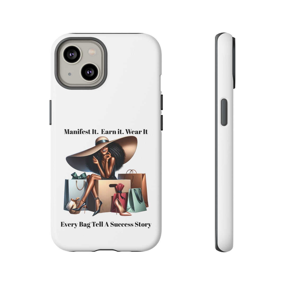 Phone Case - "Manifest It. Earn It. Wear It." Chic Shopper Design