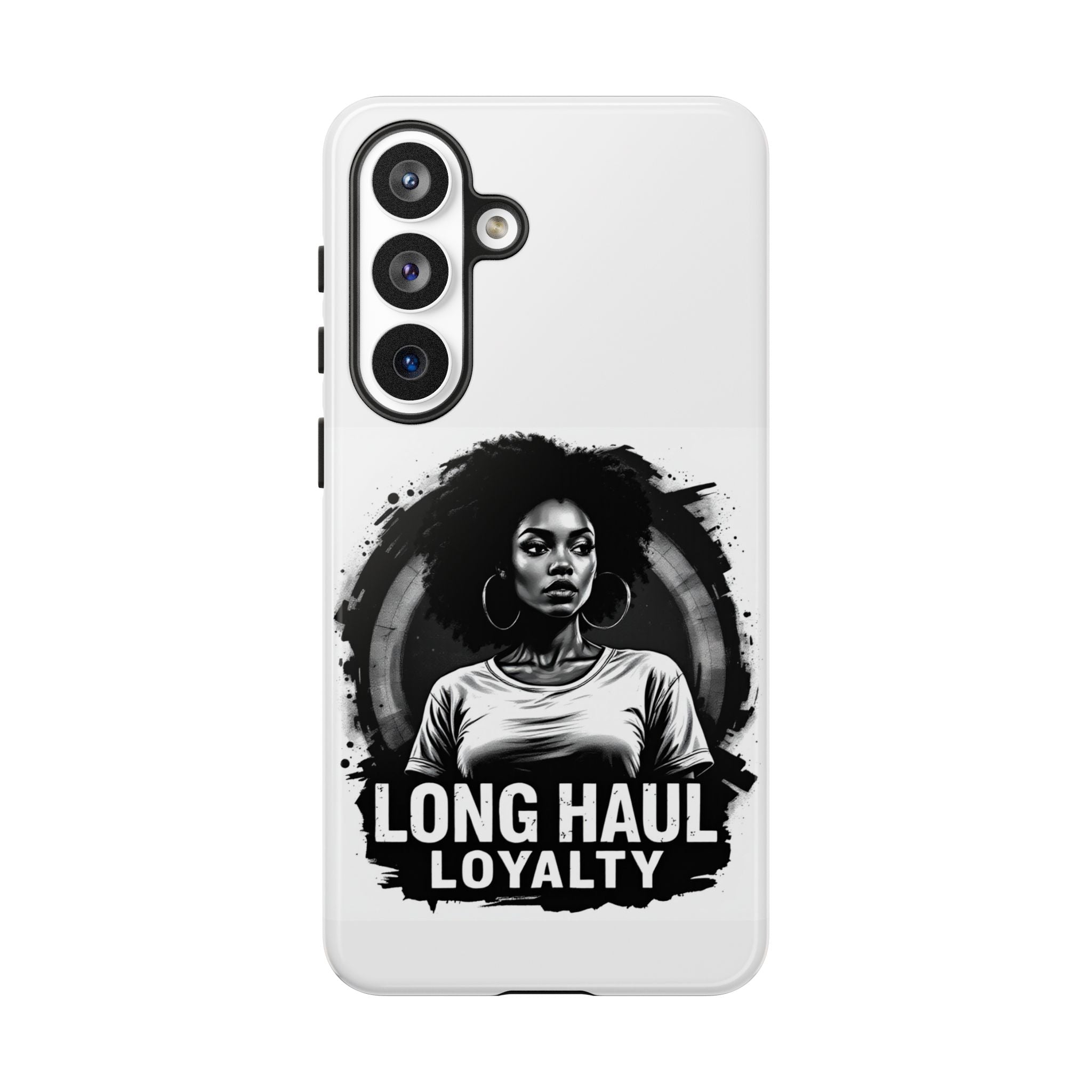Phone Case — "Long Haul Loyalty" Black & White Portrait Protective Case