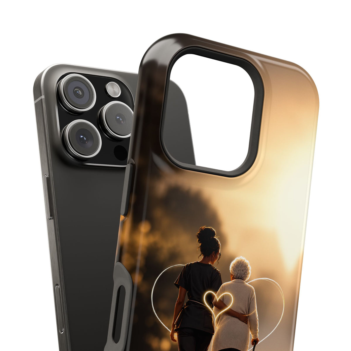 Caregiver Phone Case — Impact-Resistant Protective Case with Heart Design