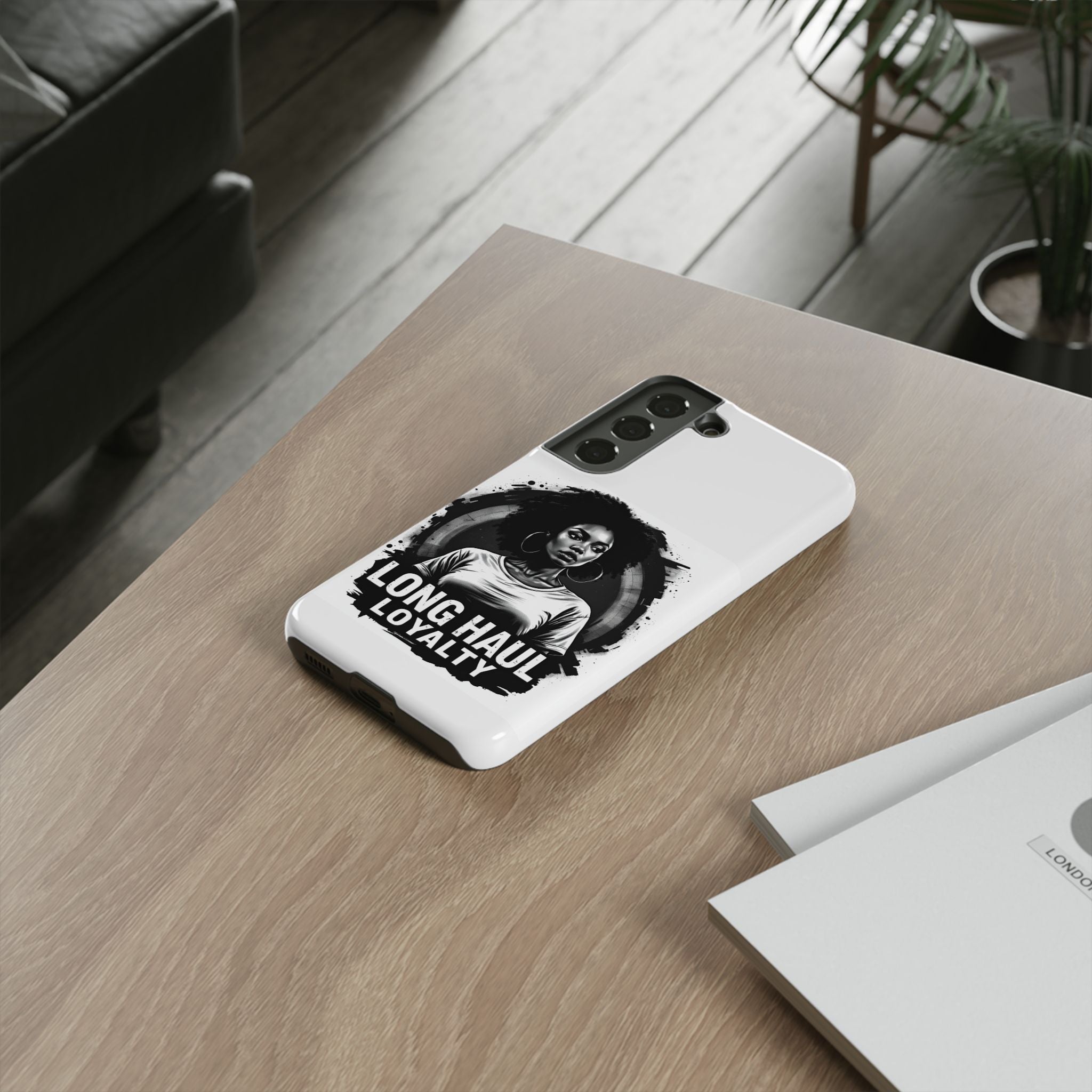 Phone Case — "Long Haul Loyalty" Black & White Portrait Protective Case