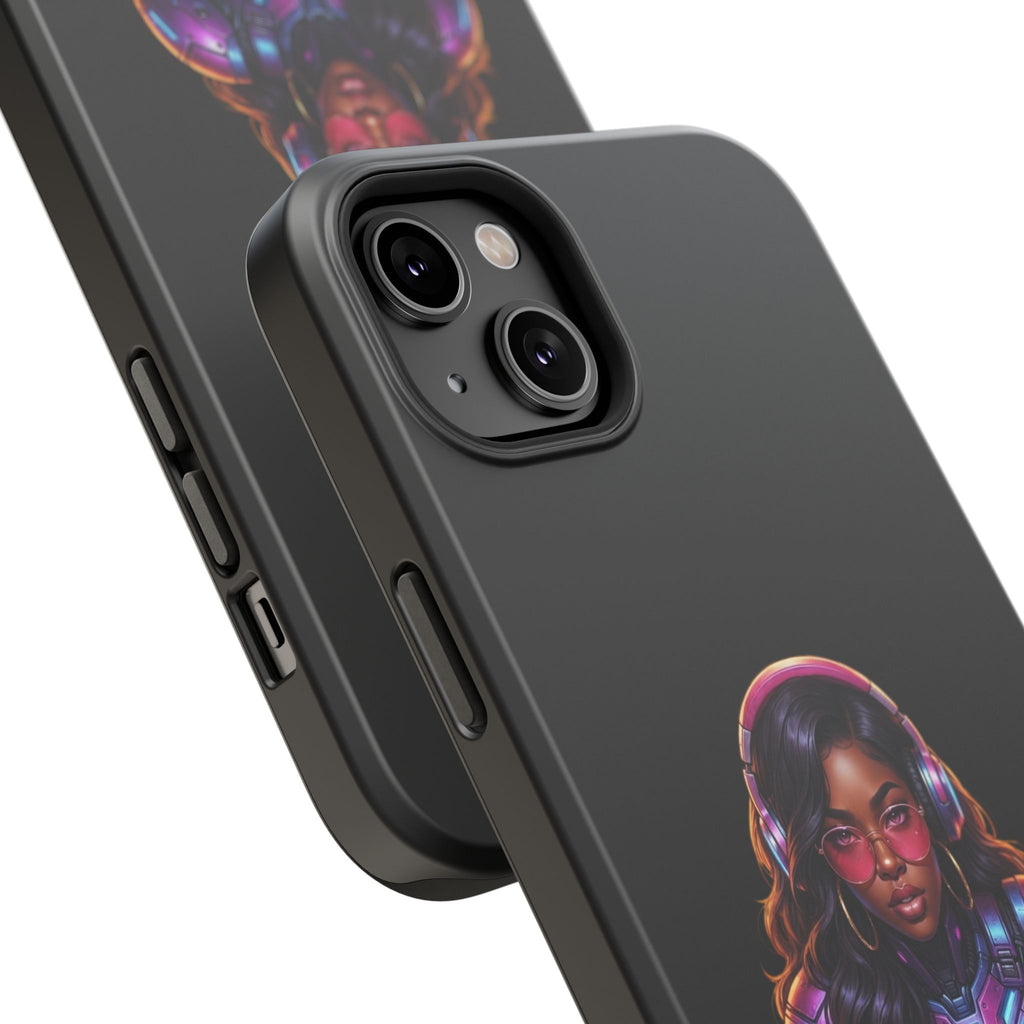 Gamer Girl Cyber Armor Phone Case — Impact‑Resistant Protective Cover