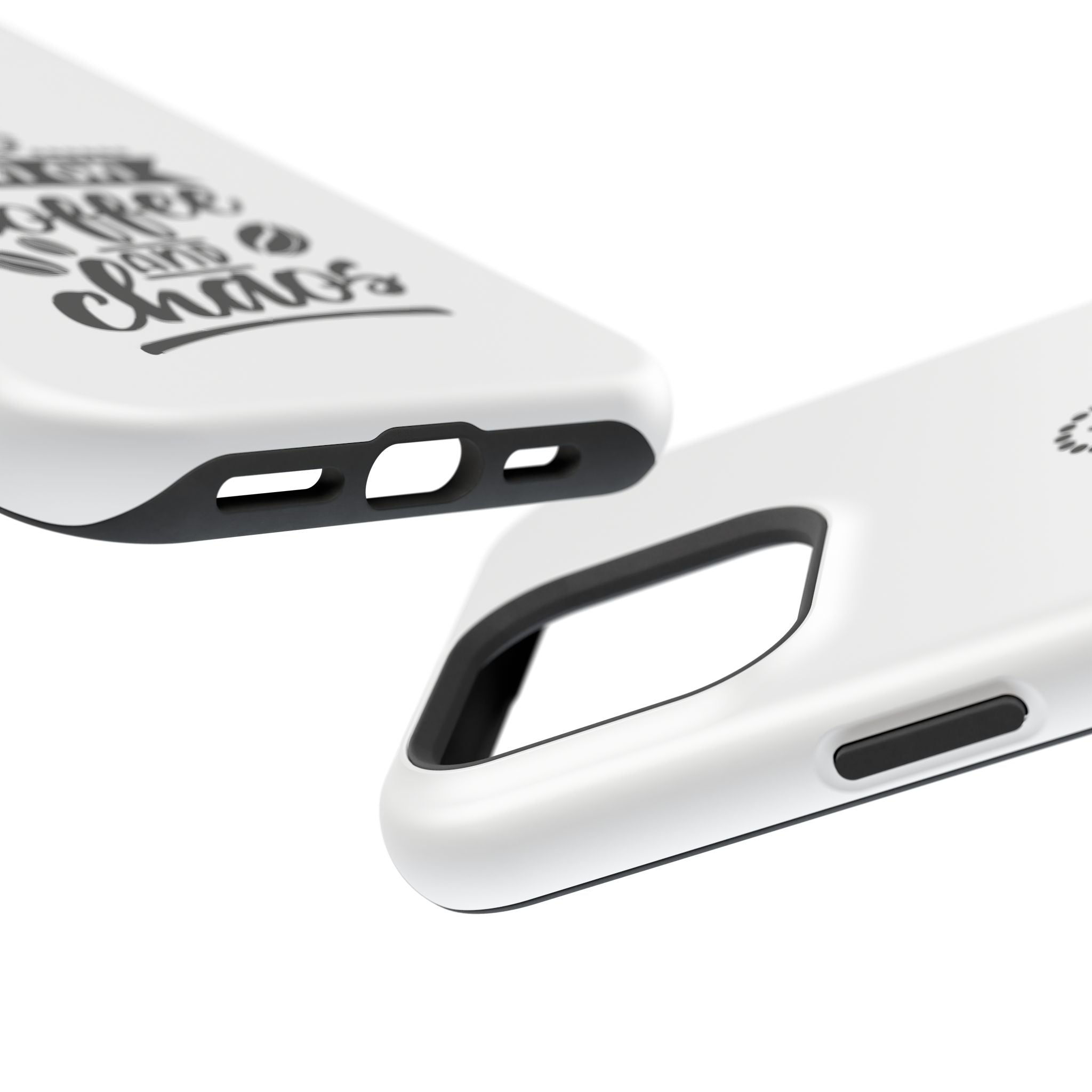 Phone Case — "Run on Coffee and Chaos" Impact-Resistant Protective Cover