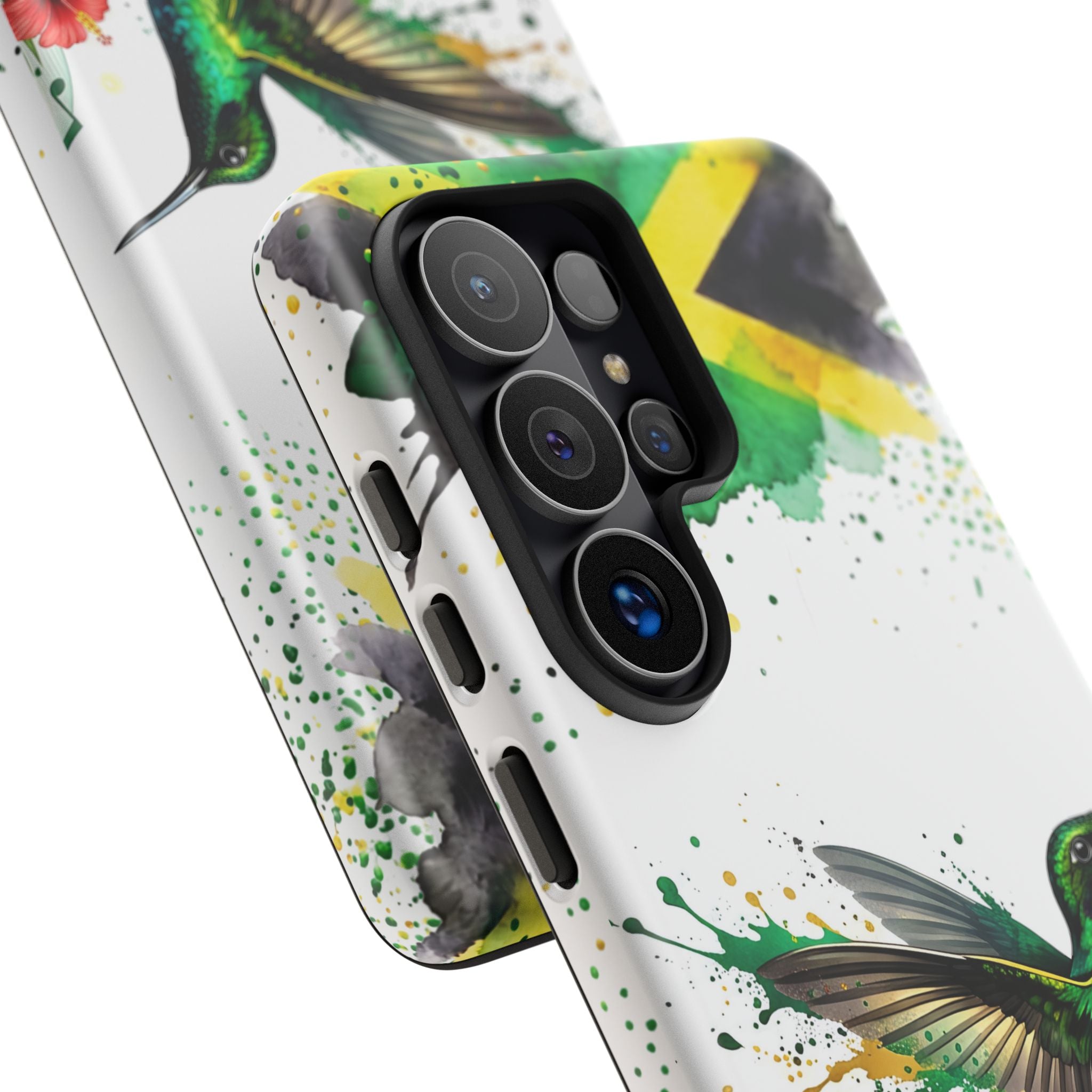 Hummingbird Jamaica Tough Phone Case – Tropical Floral Protective Cover