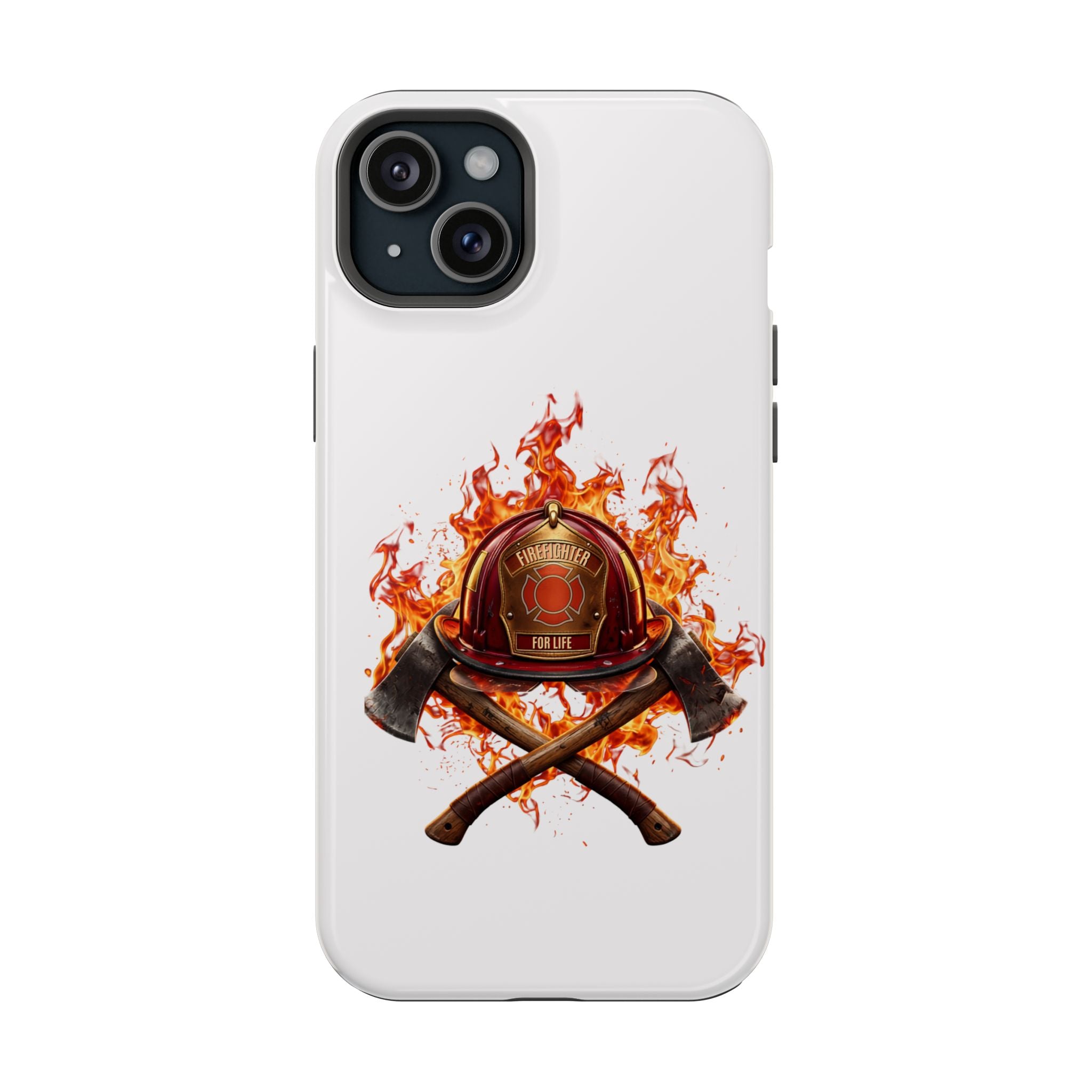 Firefighter Helmet Flames Phone Case — Station 117 Magnetic Impact-Resistant Case