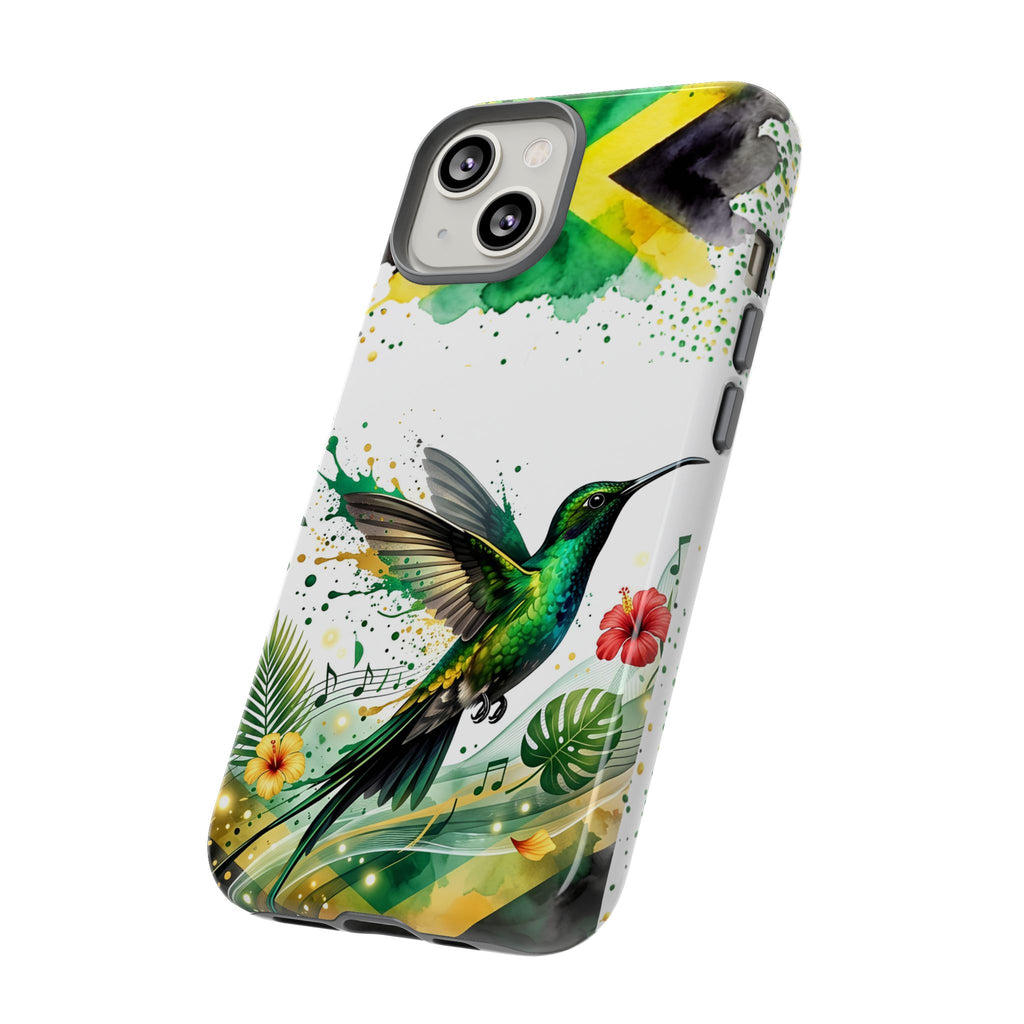 Hummingbird Jamaica Tough Phone Case – Tropical Floral Protective Cover