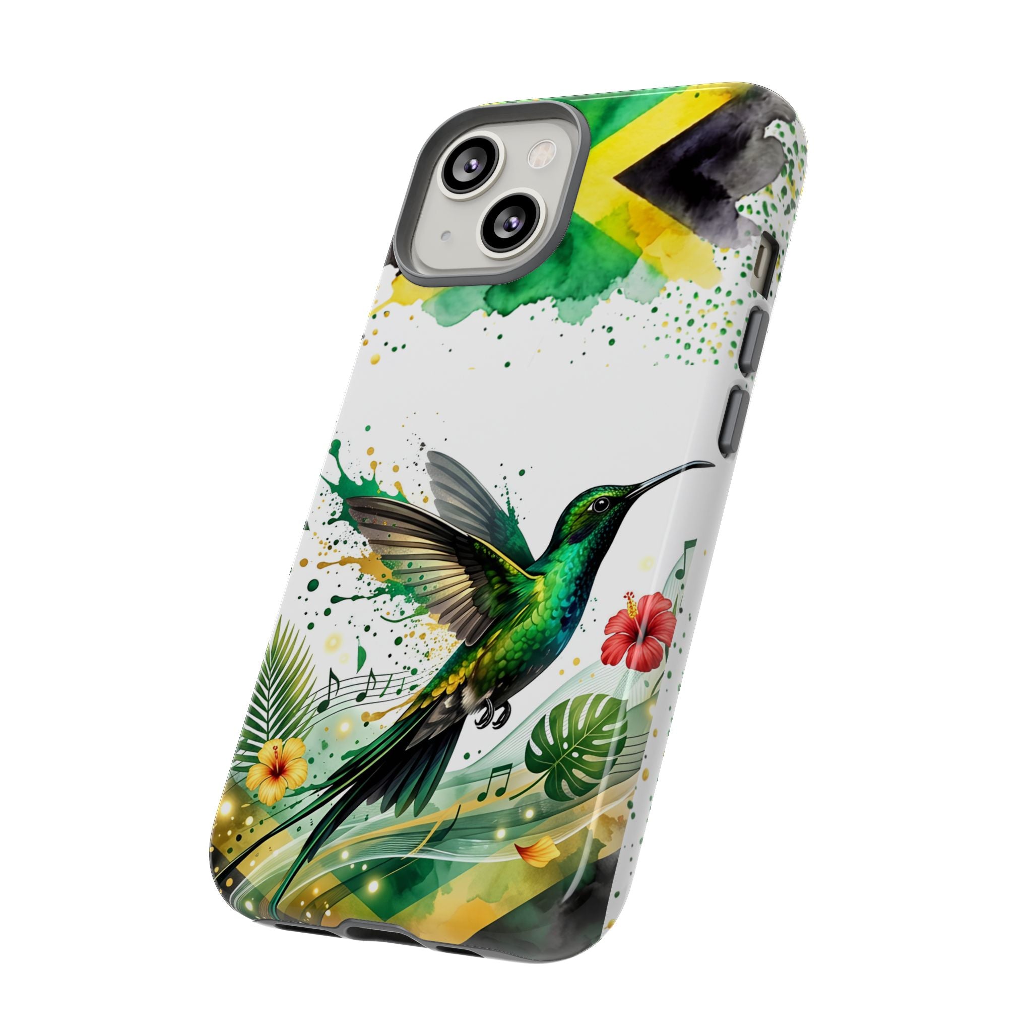 Hummingbird Jamaica Tough Phone Case – Tropical Floral Protective Cover