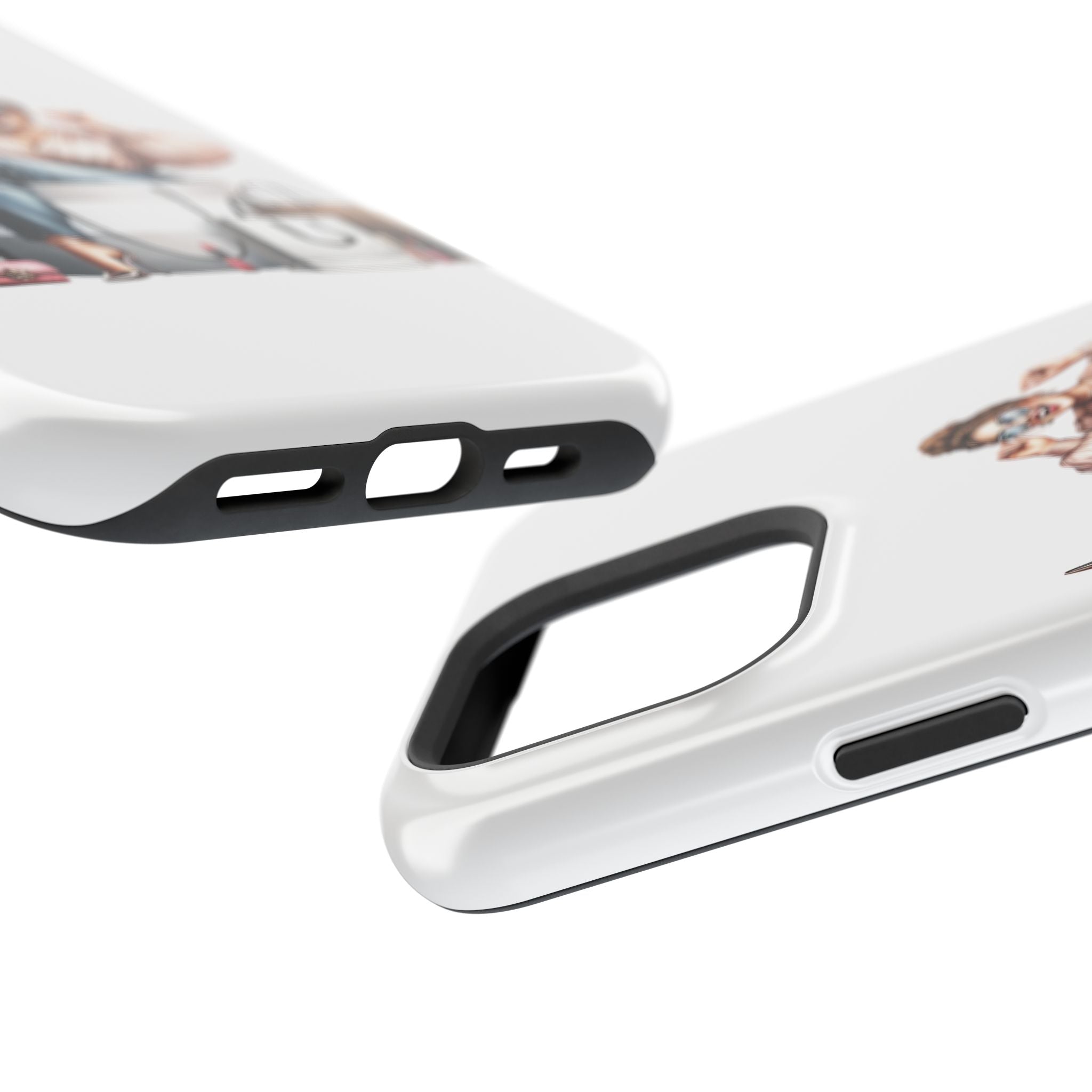 Magnetic Impact-Resistant Case — Luxury Shopper Goddess on Clouds Phone Cover