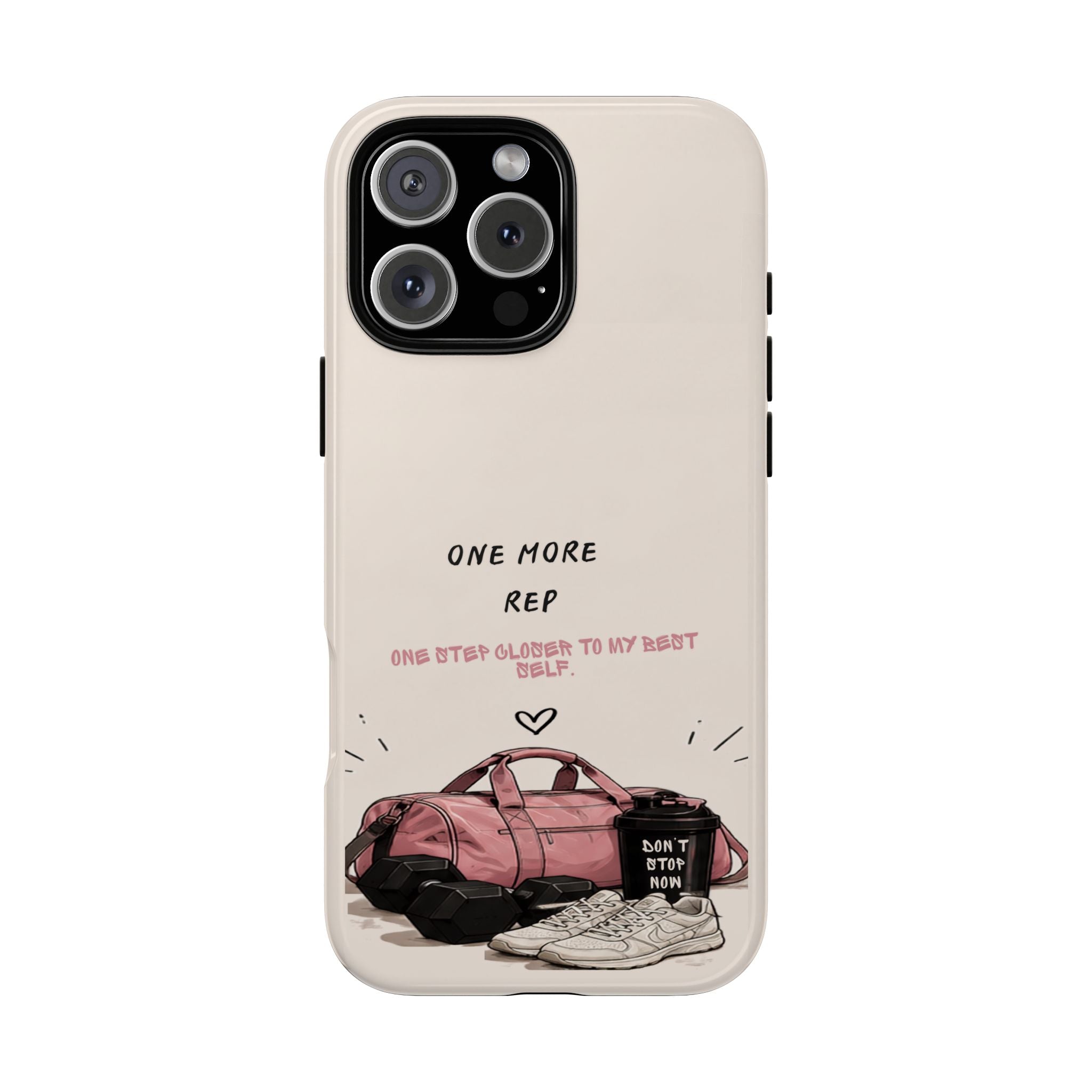 Gym Phone Case — "One More Rep" Workout Duffle & Sneakers Protective Case