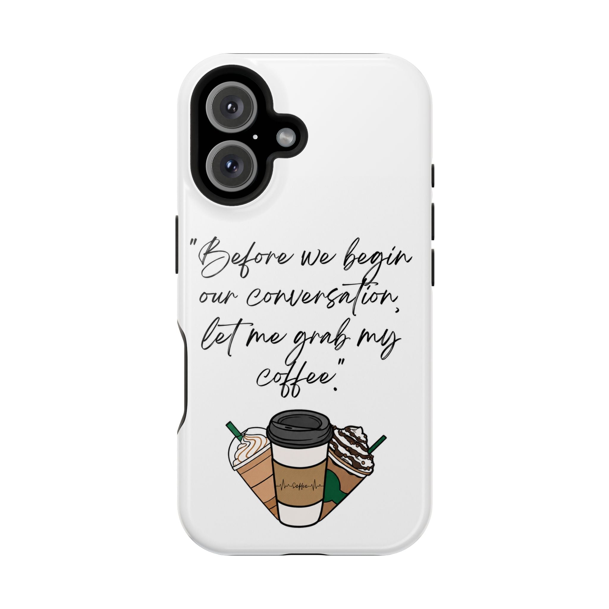 Coffee Quote Magnetic Impact-Resistant Phone Case