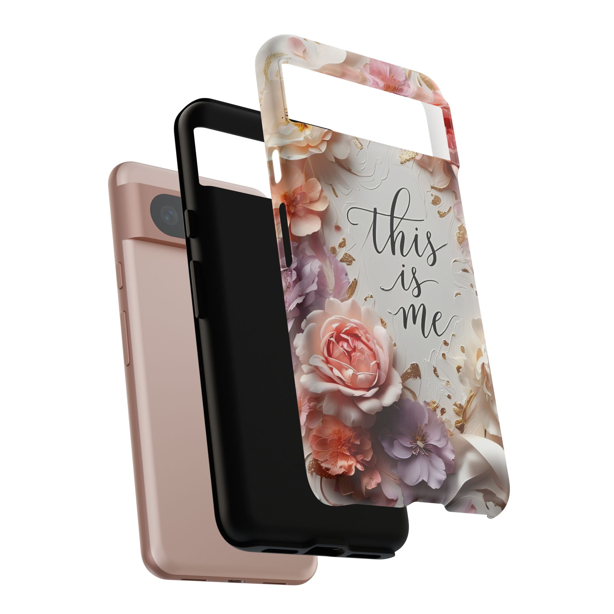 Floral "This Is Me" Tough Phone Case — Protective Floral iPhone Cover for Self-Expression, Gift for Her