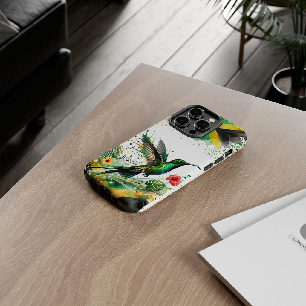 Hummingbird Jamaica Tough Phone Case – Tropical Floral Protective Cover