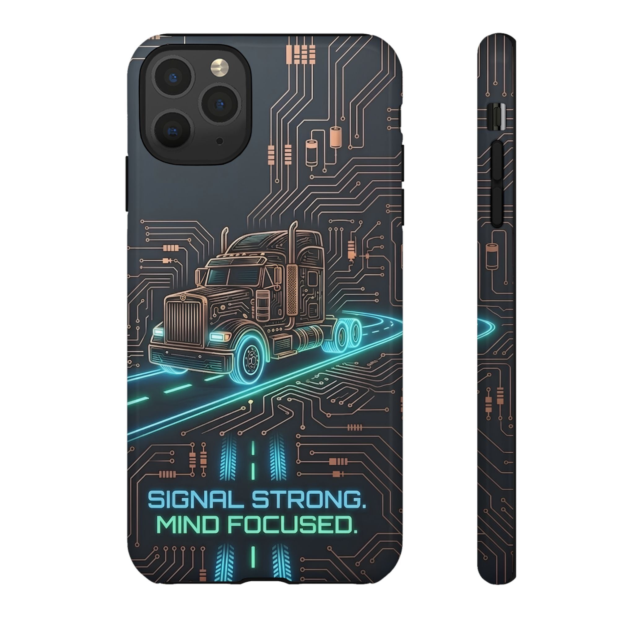 Truck Driver Gamer Phone Case — “Real Life. No Pause Button.”