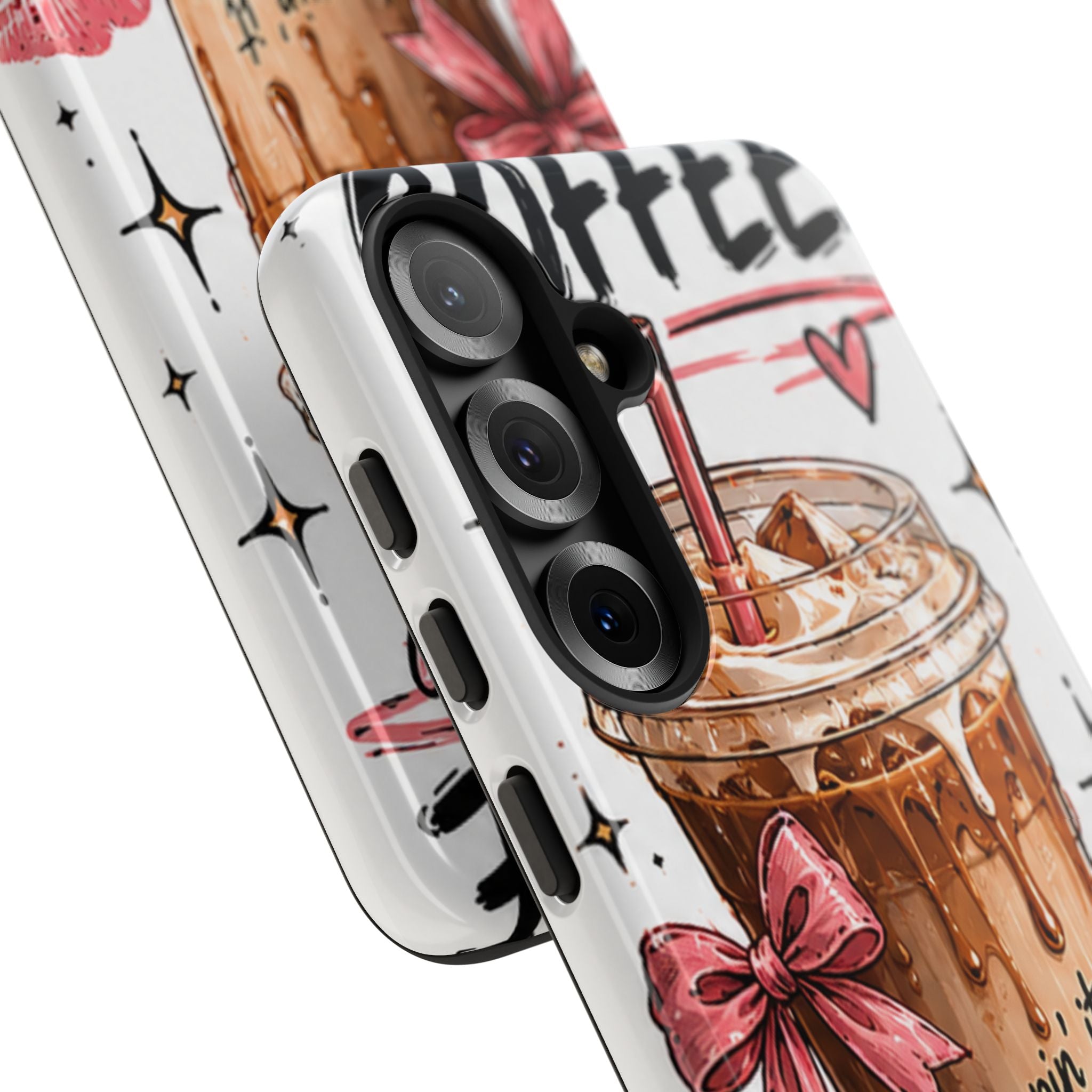 Phone Case — "Keepin' It Cute & Caffeinated" Iced Coffee Design