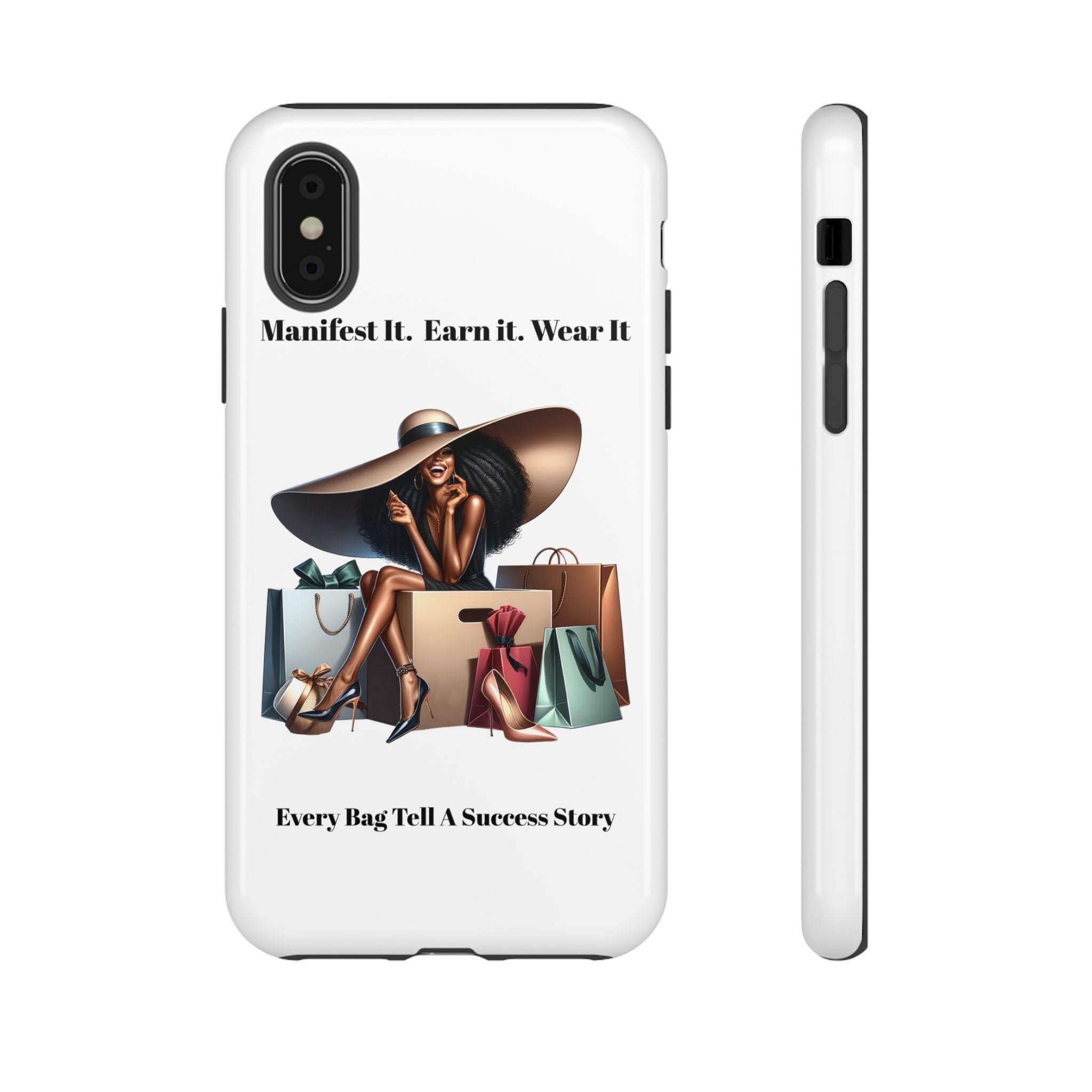 Phone Case - "Manifest It. Earn It. Wear It." Chic Shopper Design