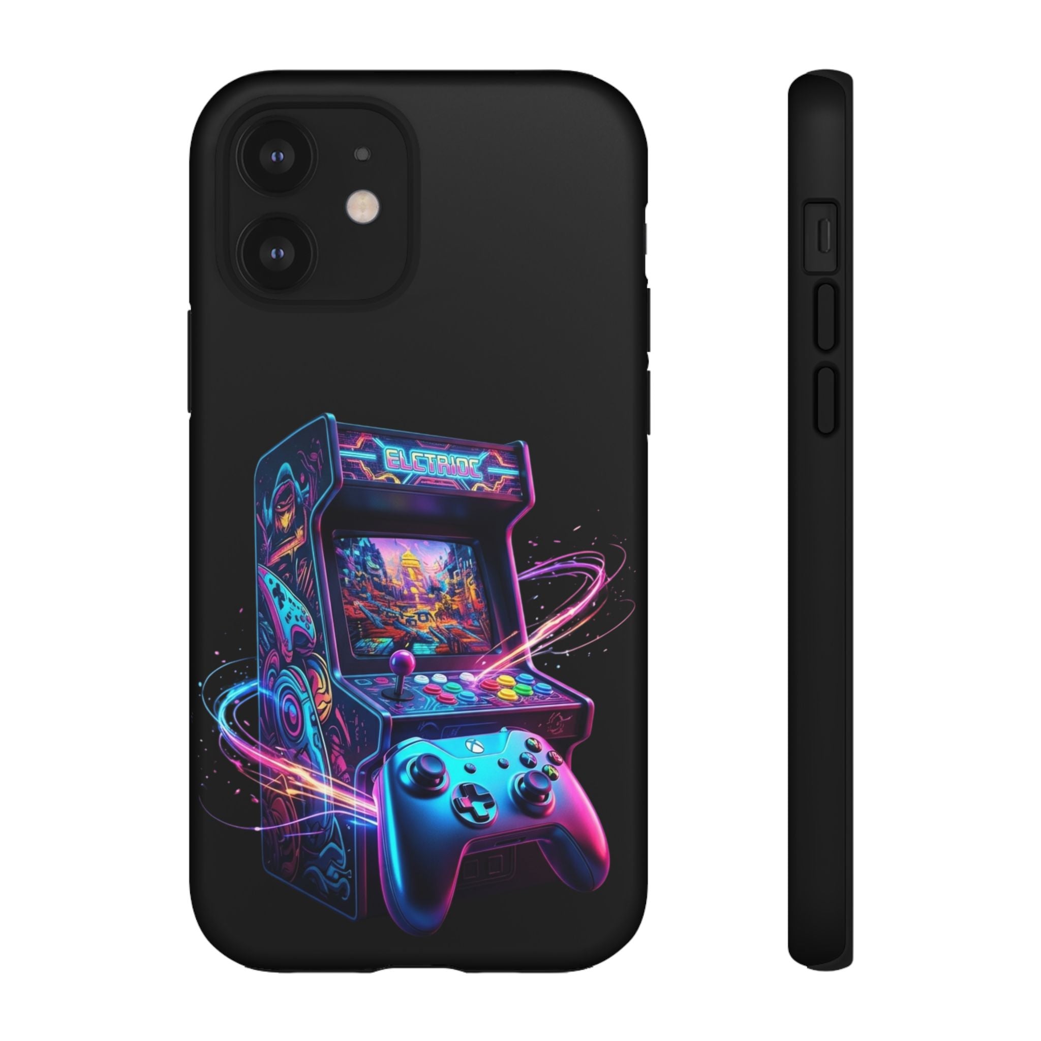 Retro Arcade Phone Case — Neon Gaming Controller Design