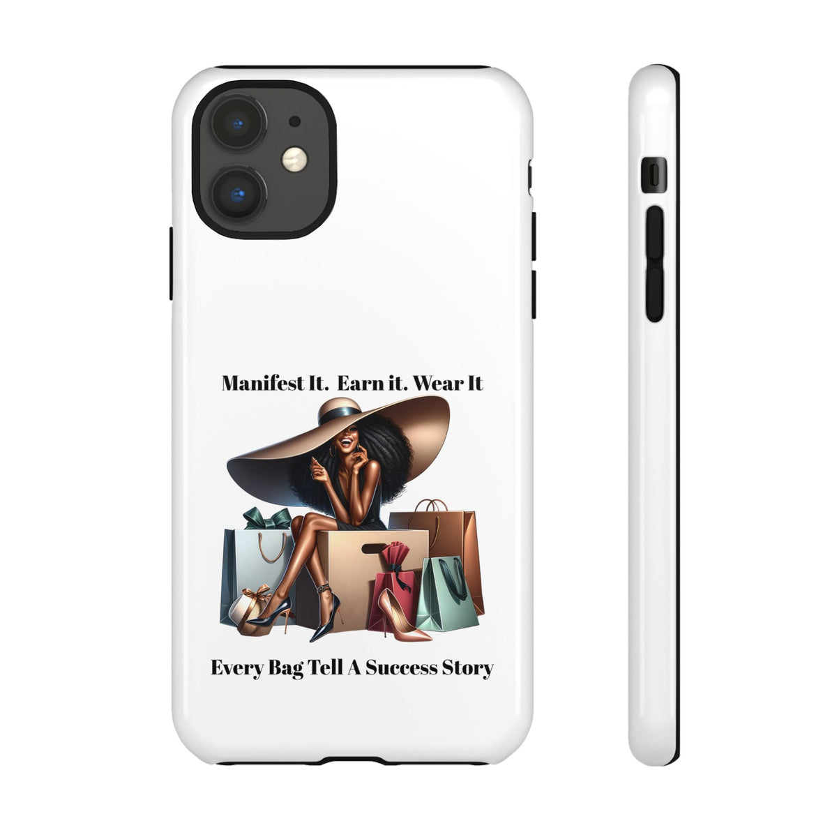 Phone Case - "Manifest It. Earn It. Wear It." Chic Shopper Design