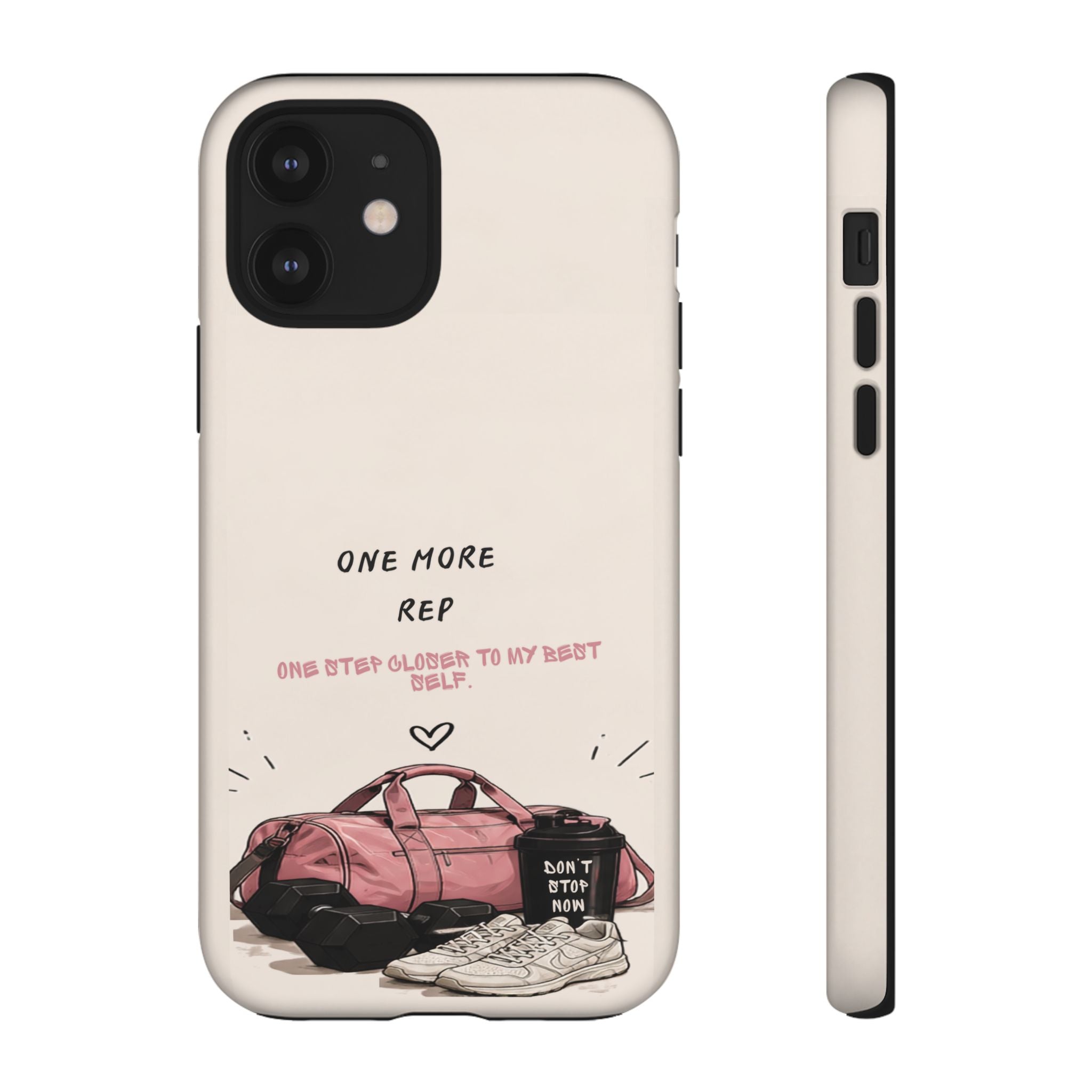 Gym Phone Case — "One More Rep" Workout Duffle & Sneakers Protective Case