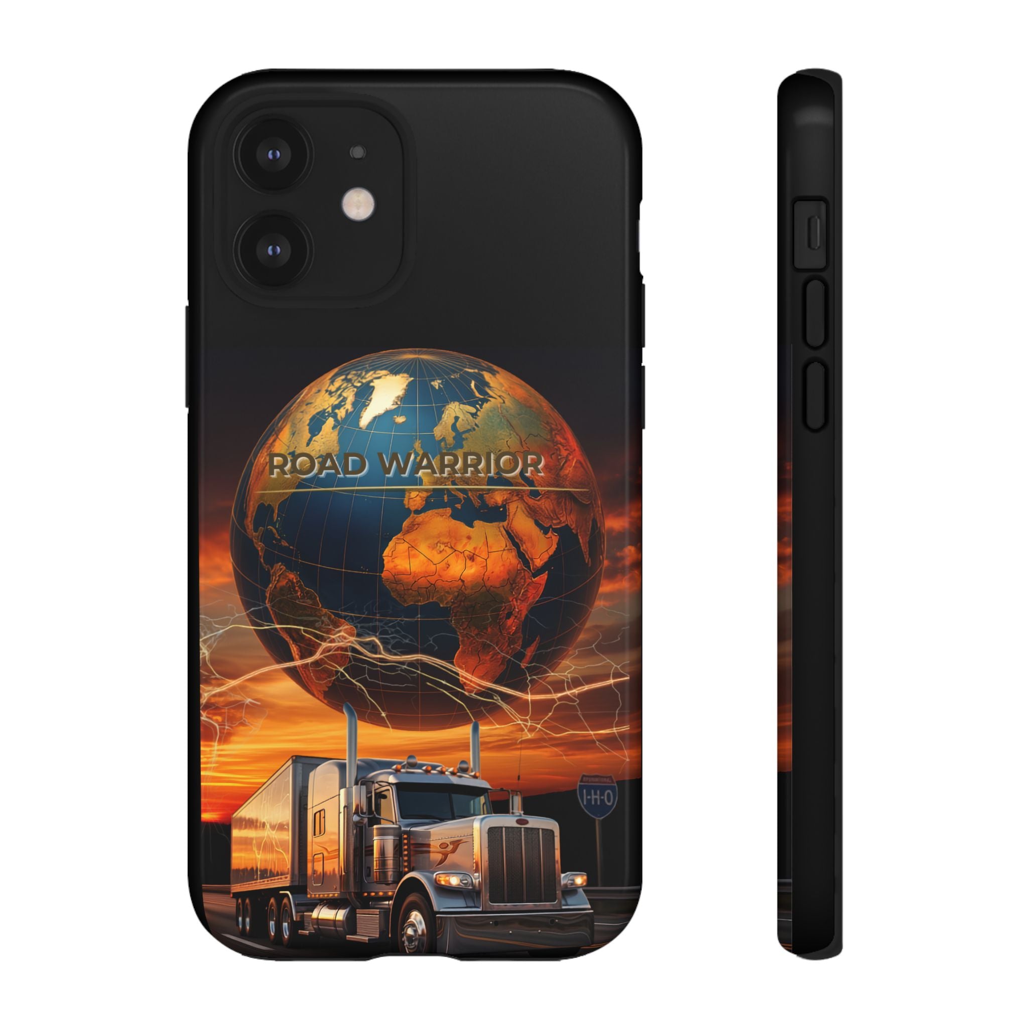 Truck Driver Phone Case — 'Global Road Warrior' Semi Truck Globe Tough Phone Cover