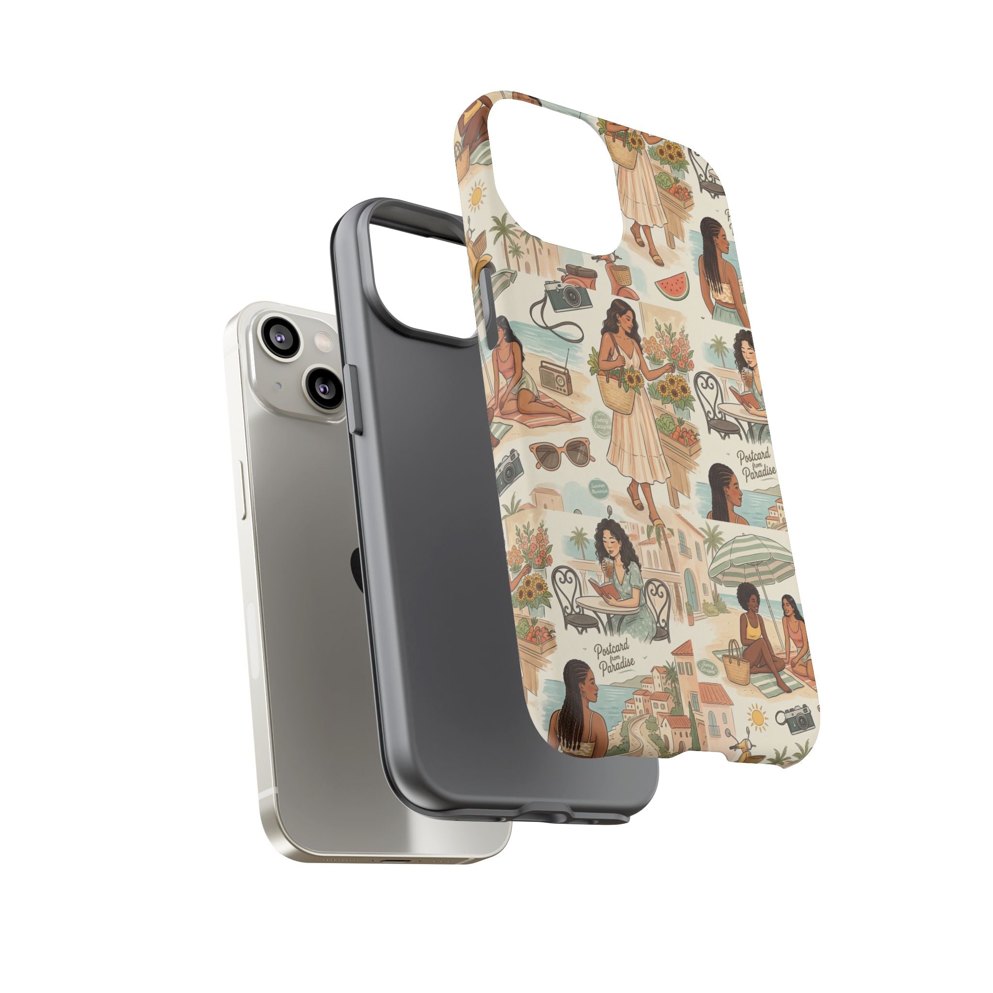 Tropical Vacation Phone Case — Vintage Beach Women Pattern