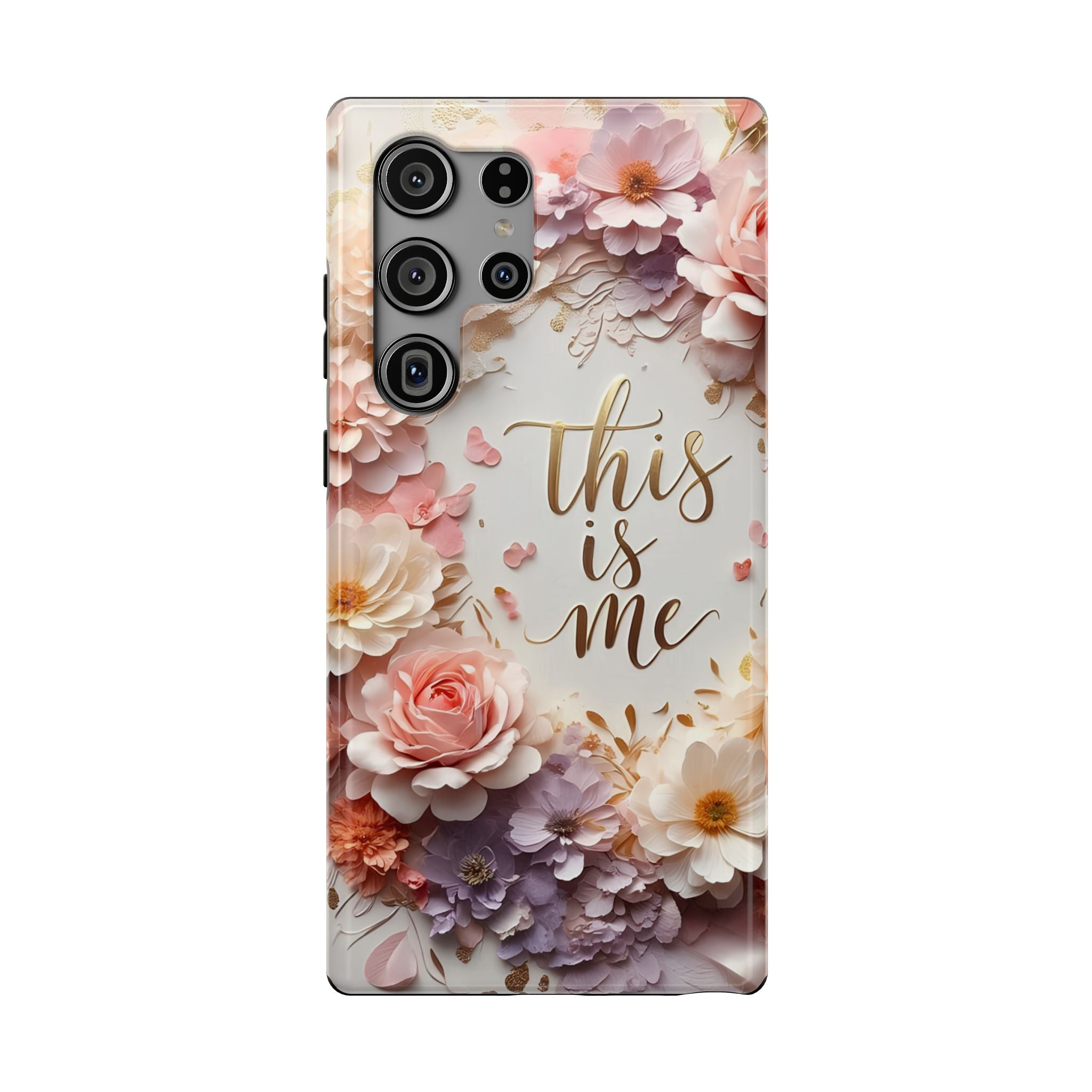 Floral "This Is Me" Phone Case — Impact-Resistant Floral Protective Cover